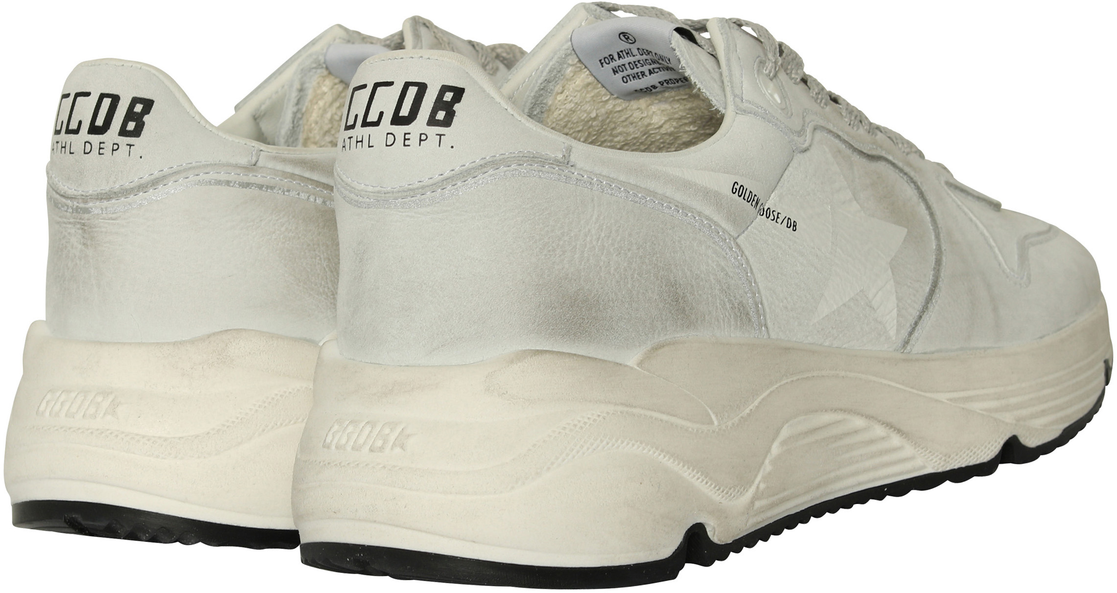 Golden Goose Running White Nabuk