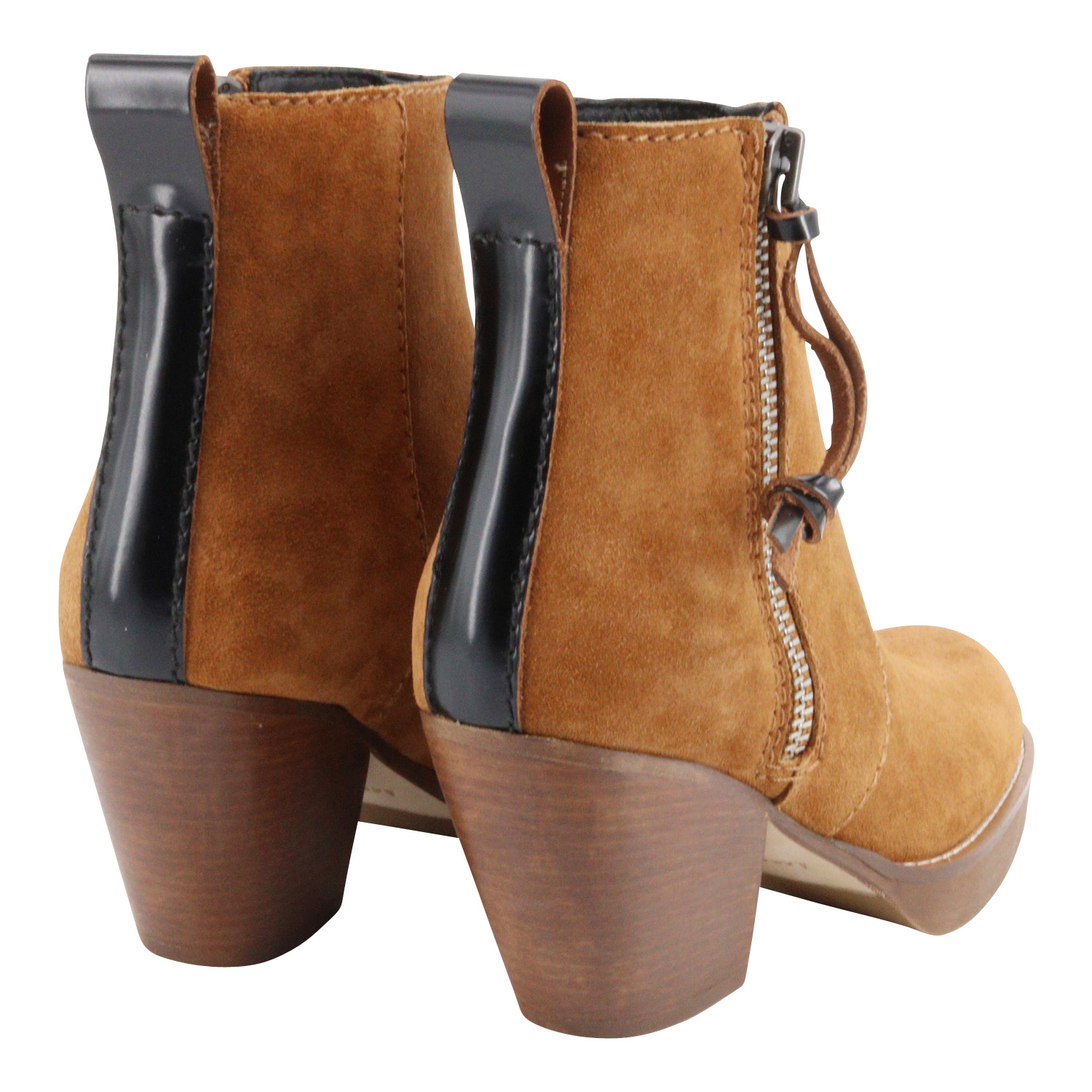 Acne Studios Booties New Pistol Suede Cognac