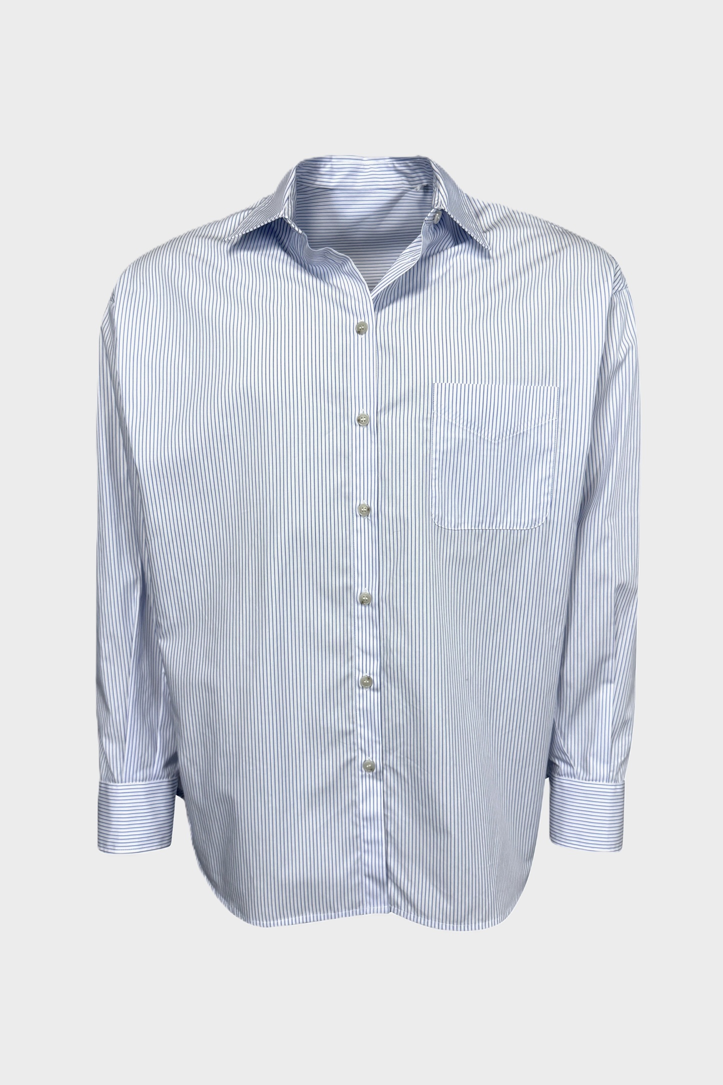 NINE:INTHE:MORNING Oversize Shirt in Light Blue Stripes