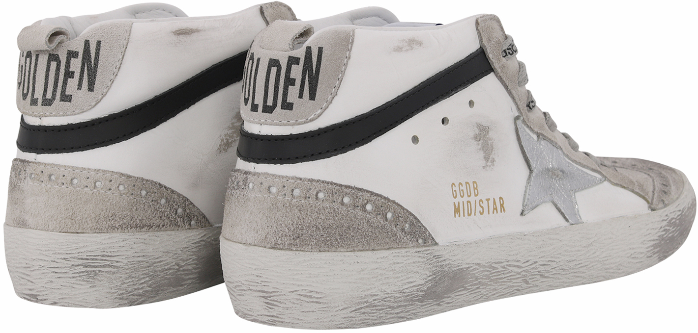 Golden Goose Sneaker Midstar Leather Upper and Wave Laminated Star 36