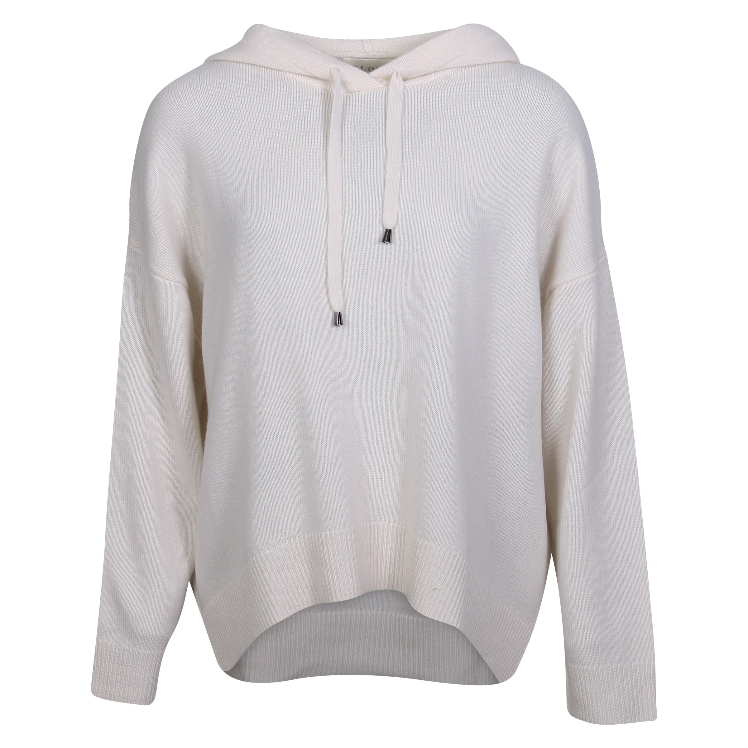 Flona Cashmere Hoodie in Offwhite XS