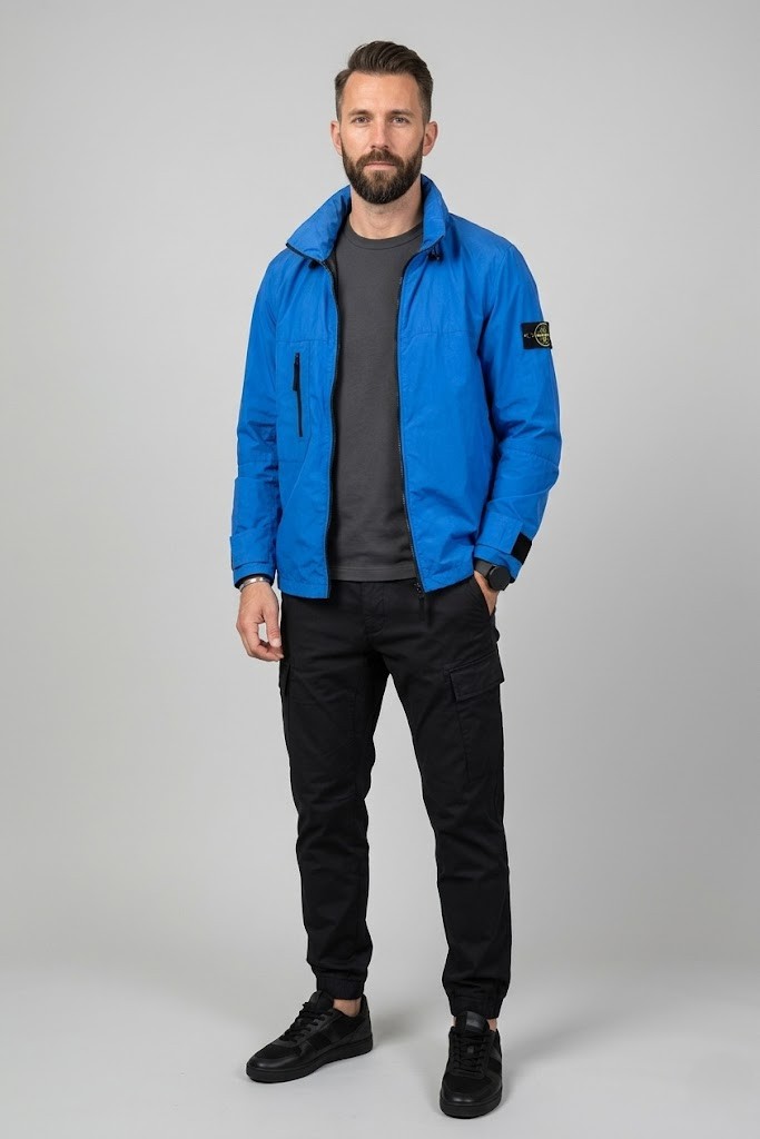 STONE ISLAND Metal Lamina Jacket in Royal Blue