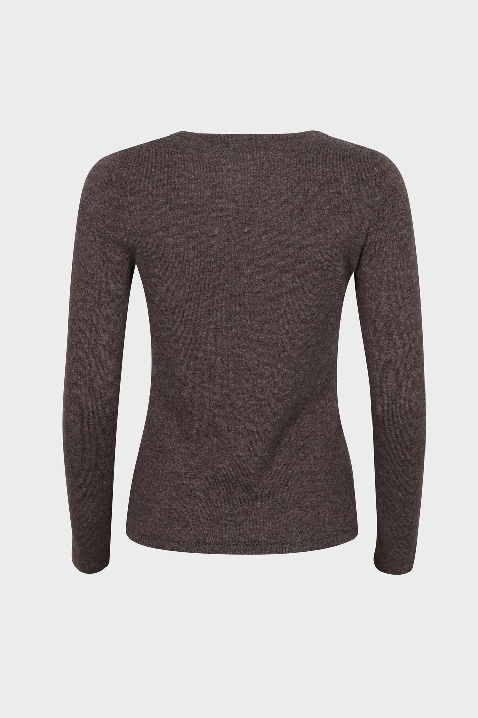 FLONA Fitted Cashmere Sweater in Taupel Melange