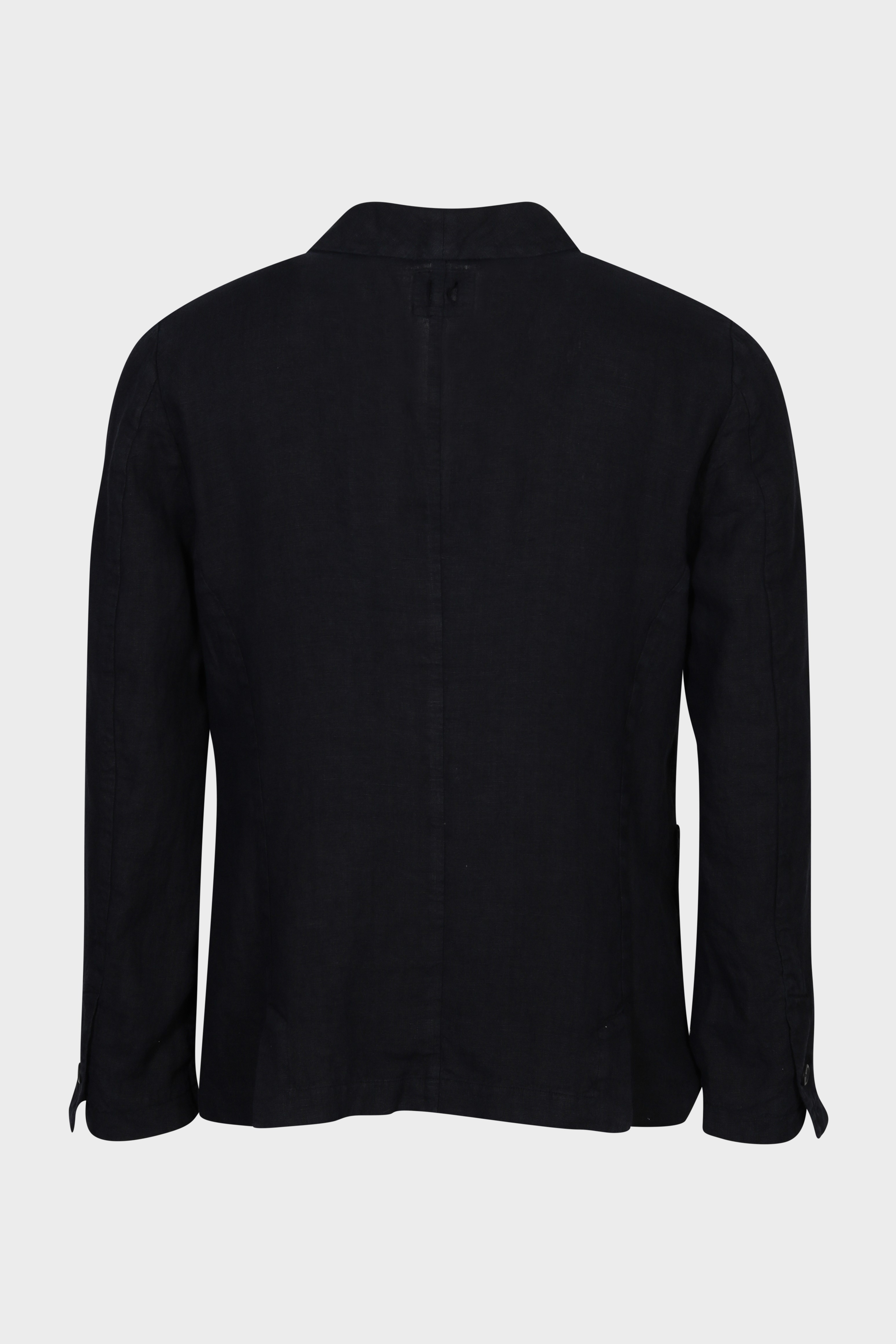 HANNES ROETHER Linen Jacket in Dark Navy HANNES ROETHER Linen Jacket in Dark Navy