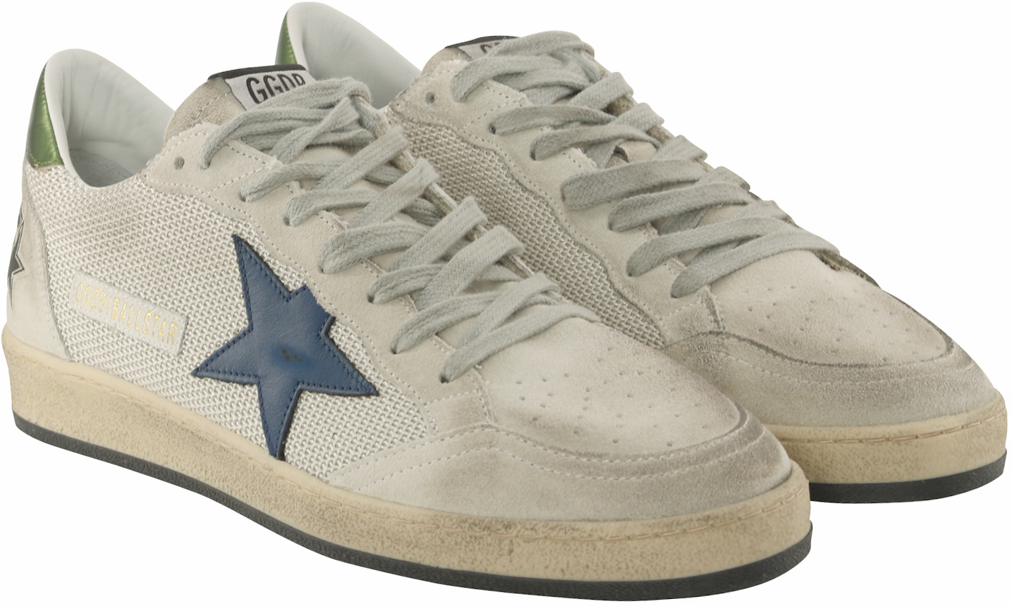 Golden Goose Sneaker Ball Star Silver Mesh/Blue Star 45