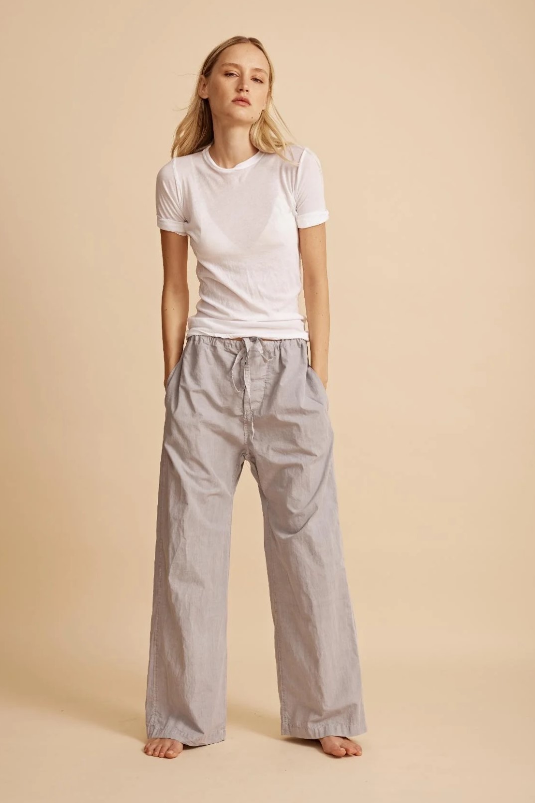 ALL III Super Light Cotton Tissue T-Shirt in White L