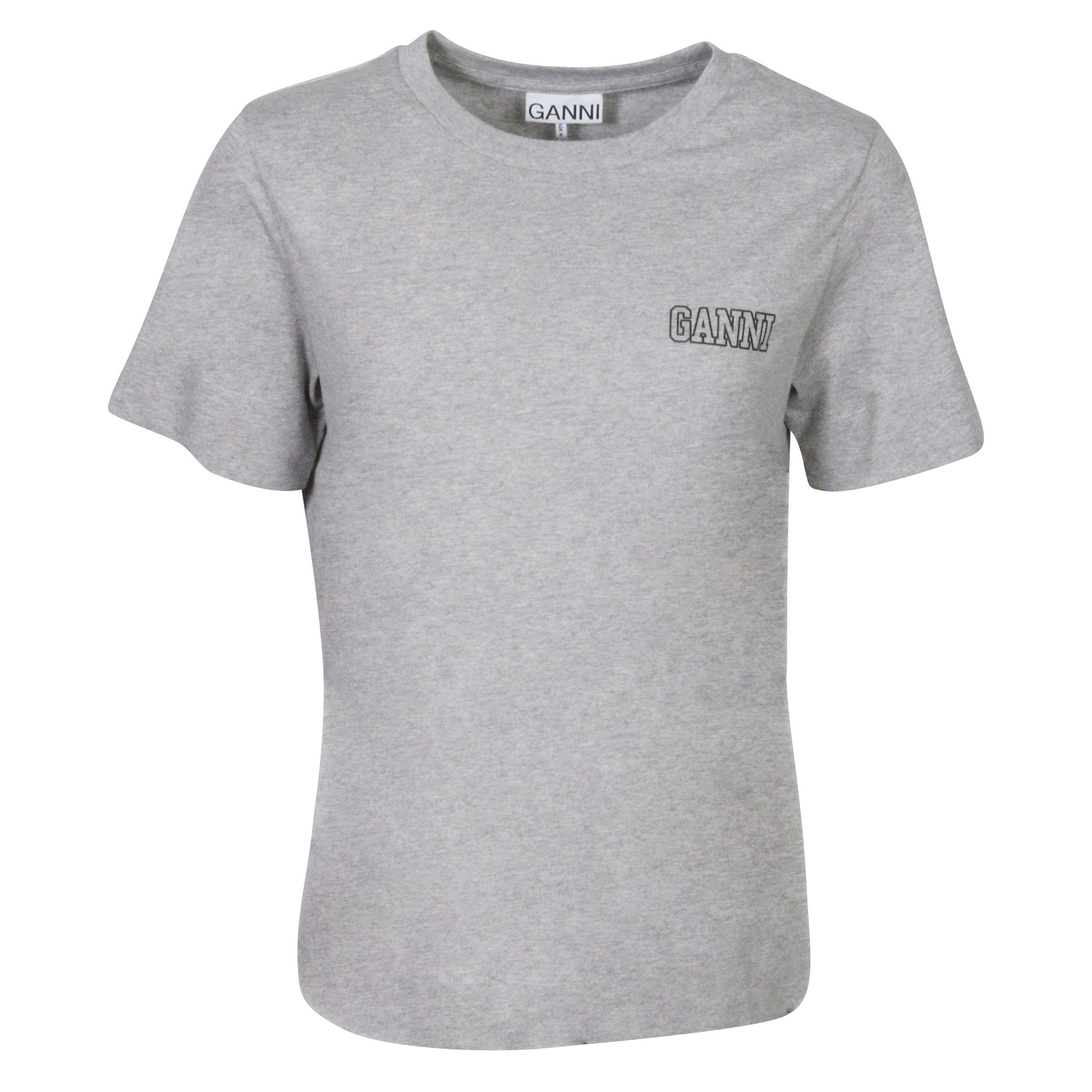 Ganni Recycled T-Shirt Grey Melange