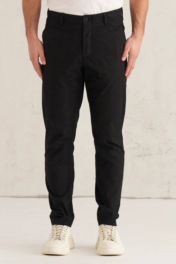 TRANSIT UOMO Light Cotton Stretch Pant in Black S