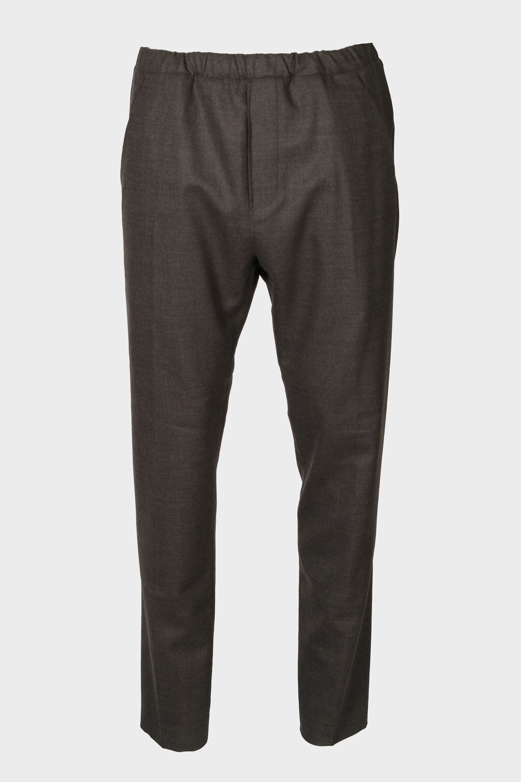 NINE:INTHE:MORNING Mirco Wool Stretch Pant in Dark Green Melange