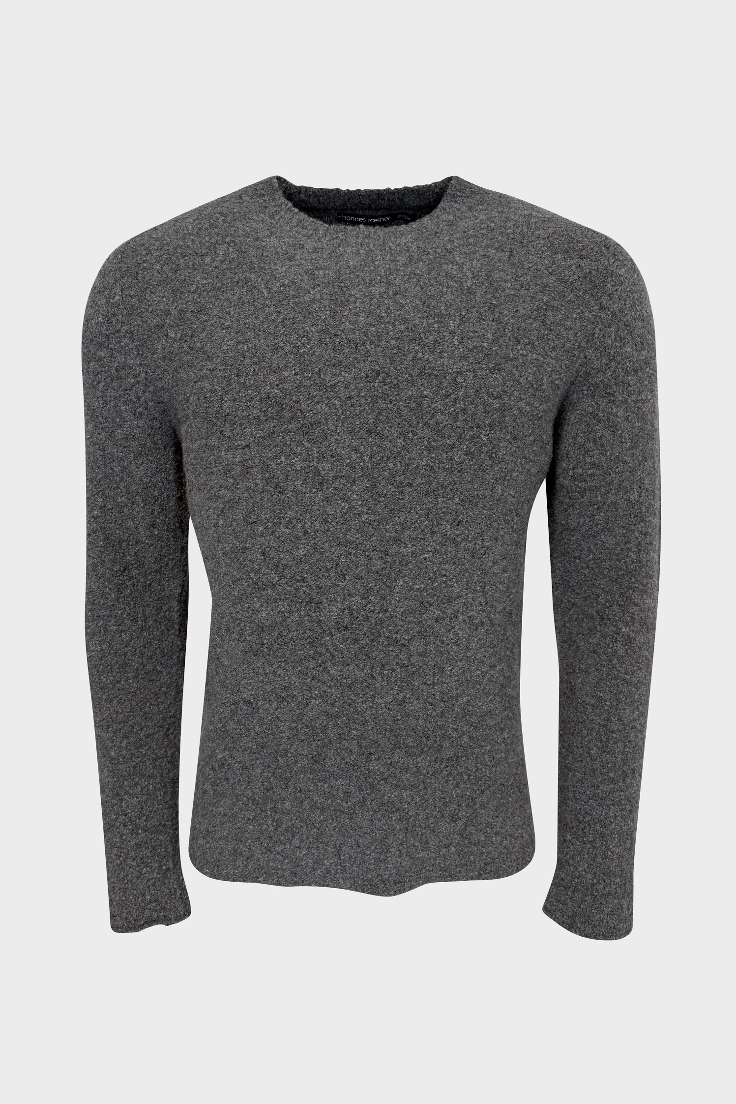 HANNES ROETHER Fluffy Wool Sweater in Grey