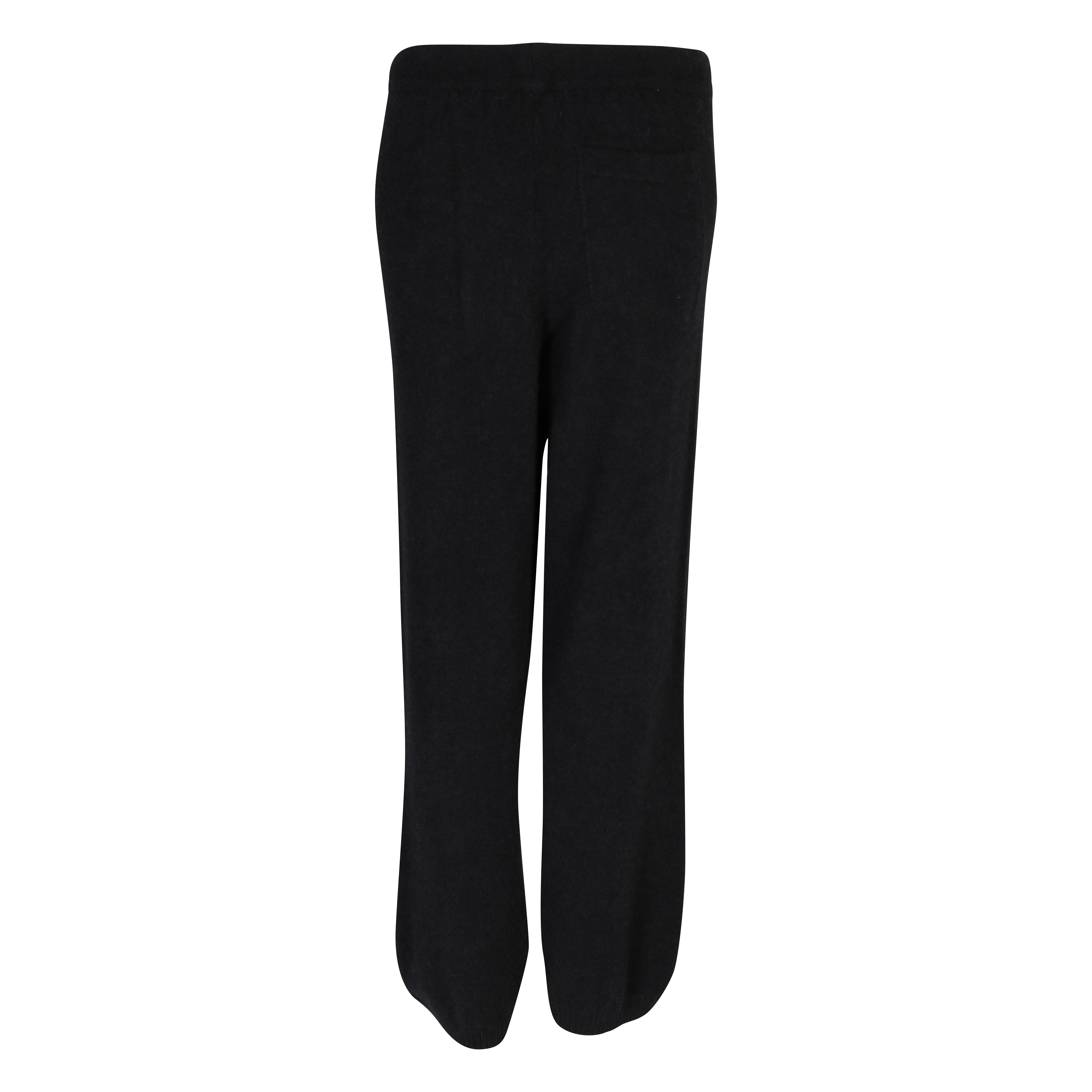 Laneus Soft Cashmere Wide Leg Jogging Pant in Black S