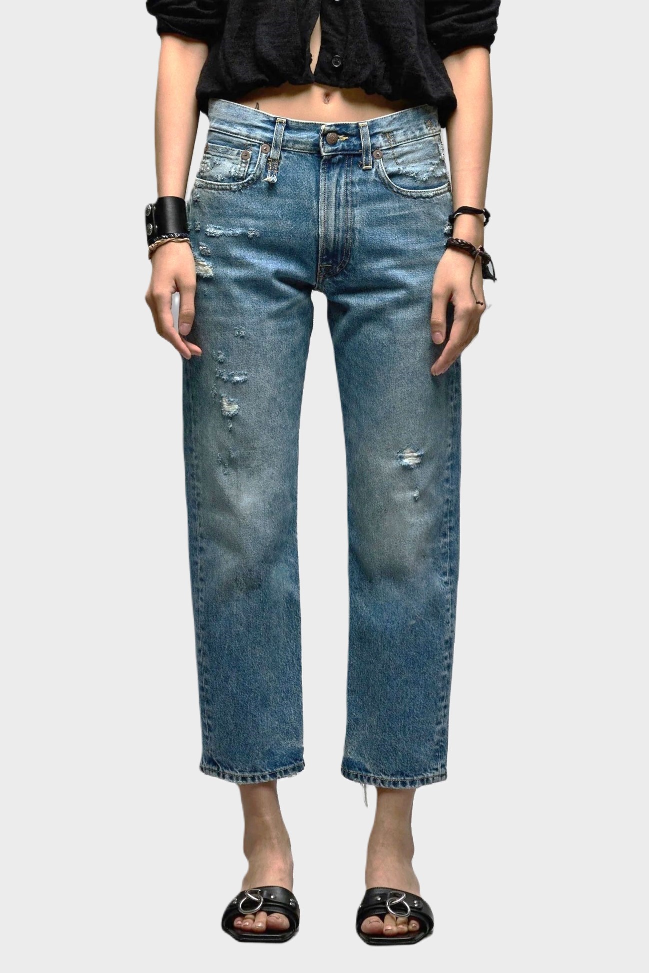 R13 Boyfriend Jeans in Bain Wash 32