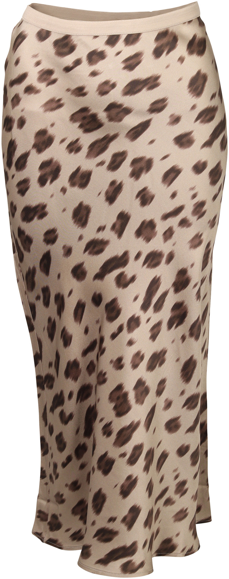 Anine Bing Silk Skirt Bar Beige Leo