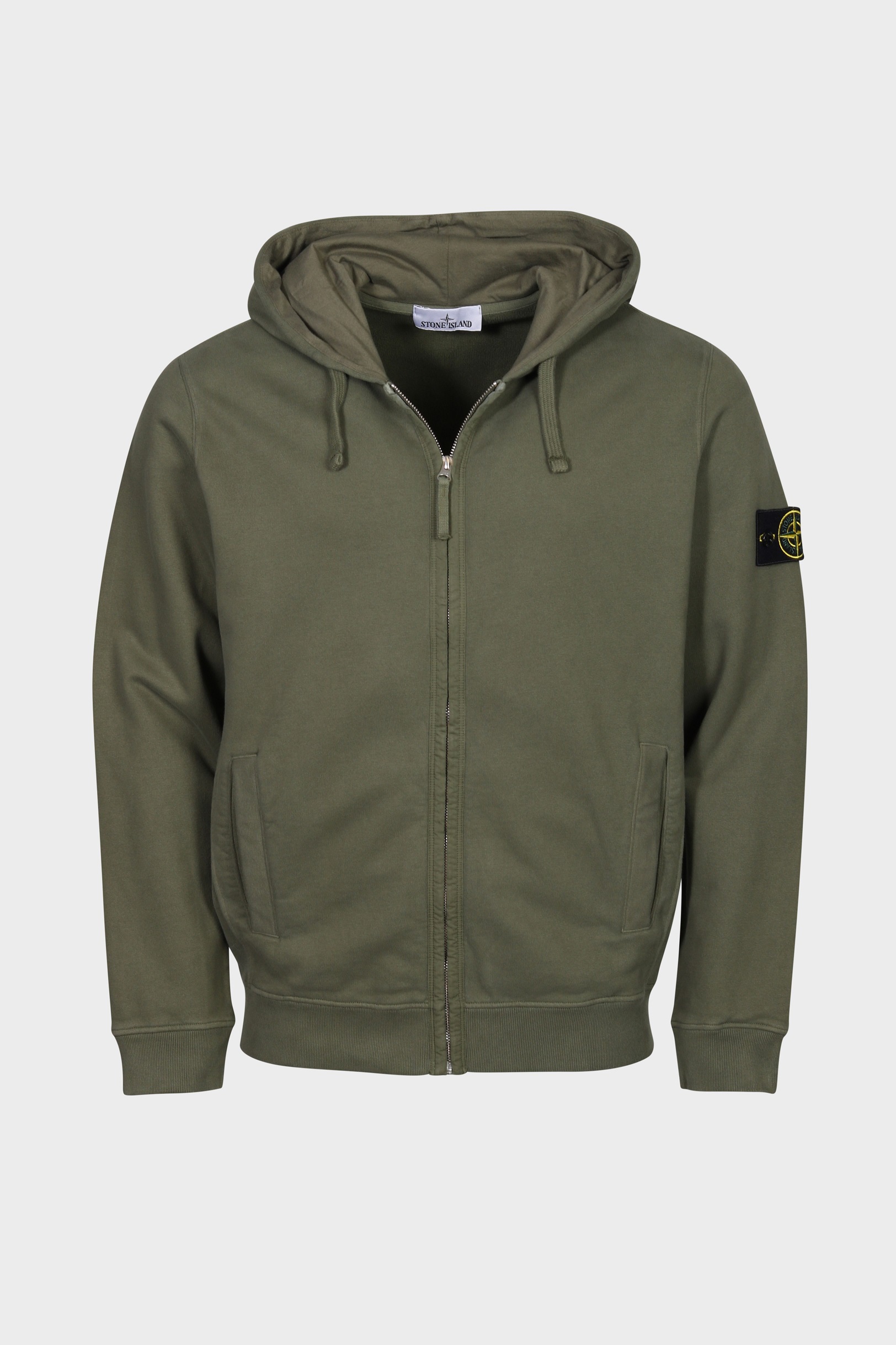 Stone island zip up hoodie discount
