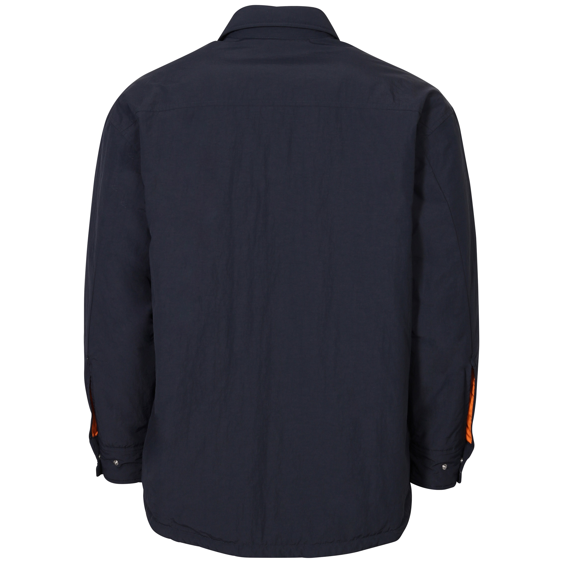 KHRISJOY Crincle Light Padded Overshirt in Blue Navy