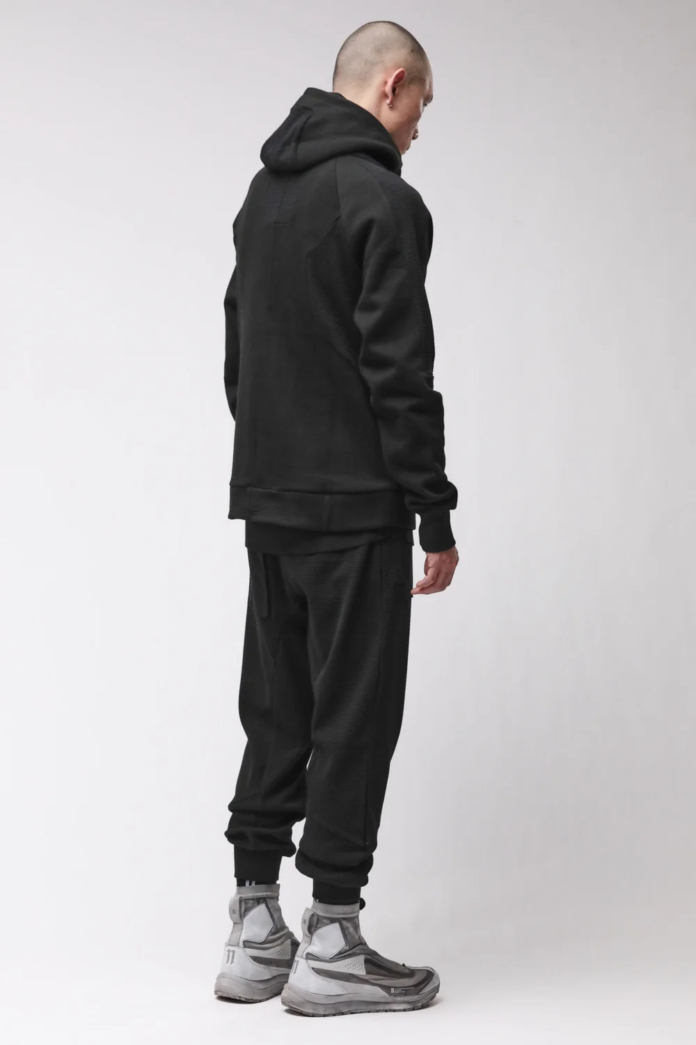 THOM KROM Zip Hoodie in Black