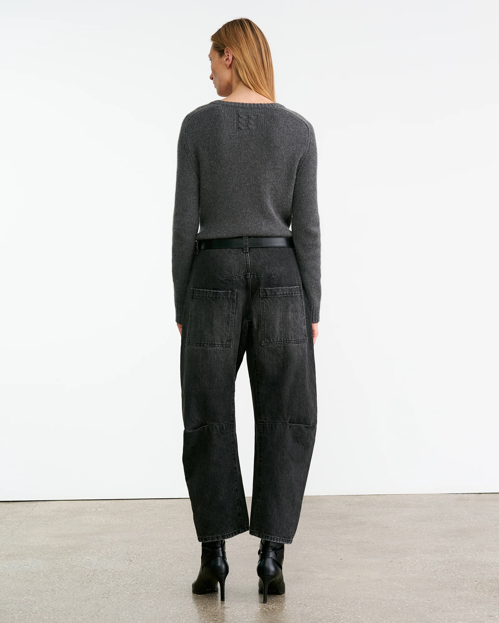 NILI LOTAN Shon Jeans in Stone Black Wash 32