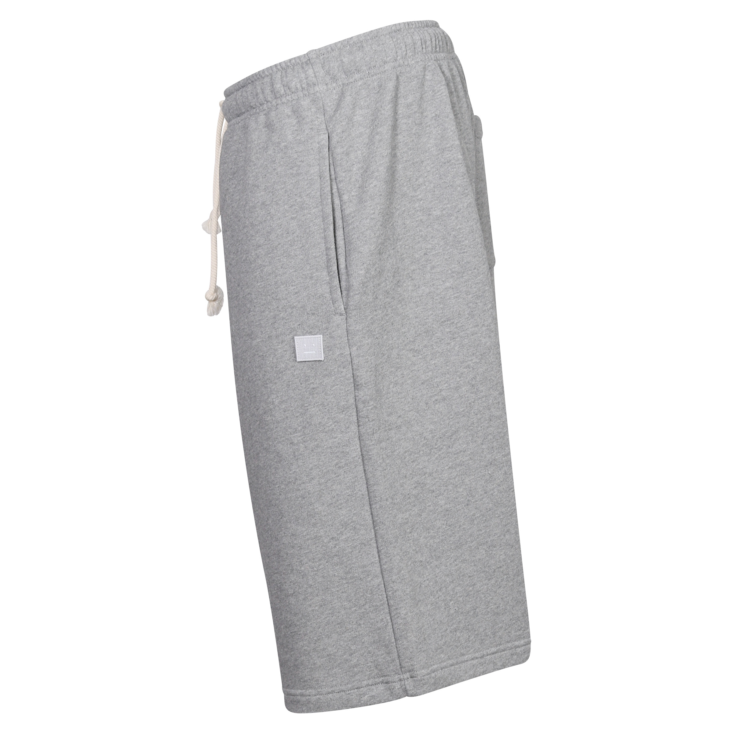 Unisex Acne Studios Face Shorts Light Grey Melange