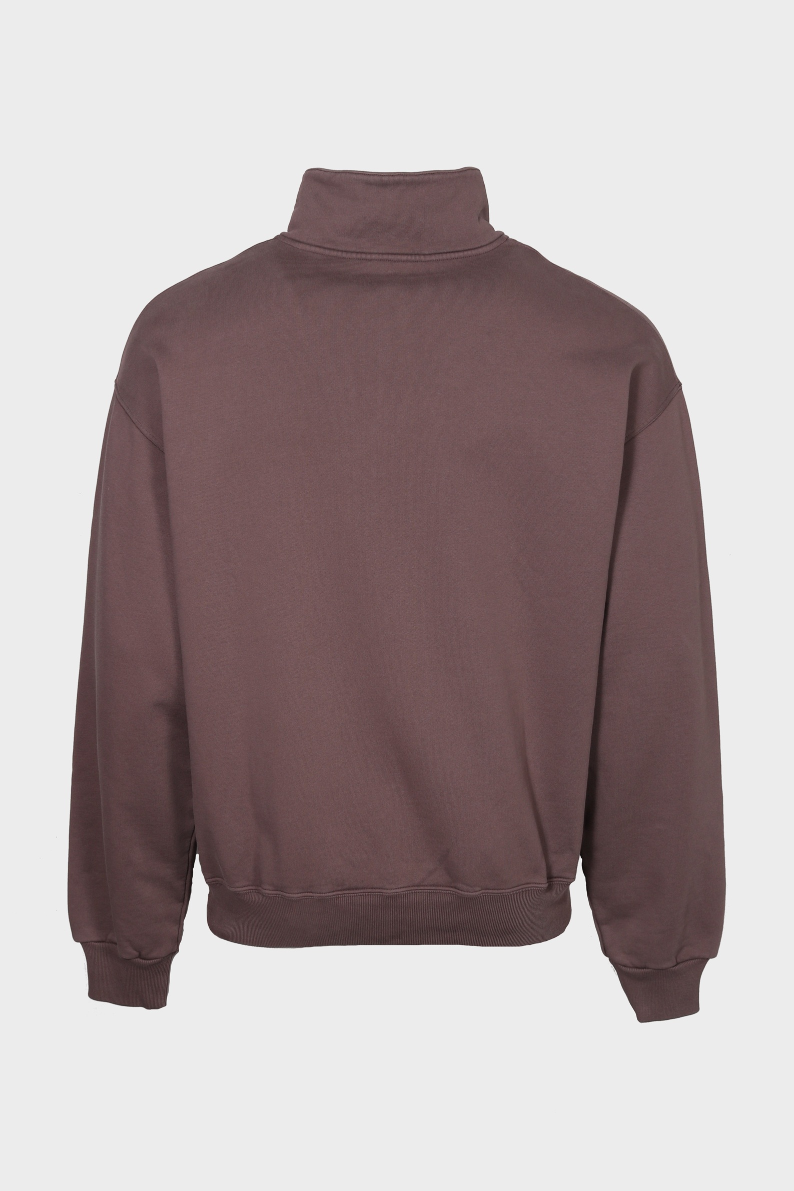 JACQUEMUS Grosgrain Half Zip Sweatshirt in Brown