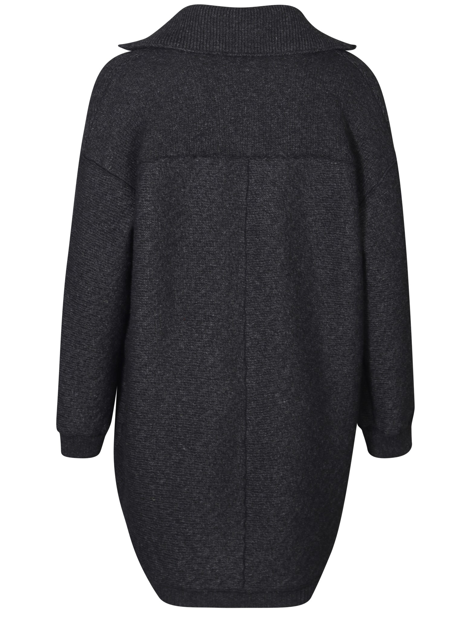 TRANSIT PAR SUCH Heavy Knit Long Jacket in Charcoal L