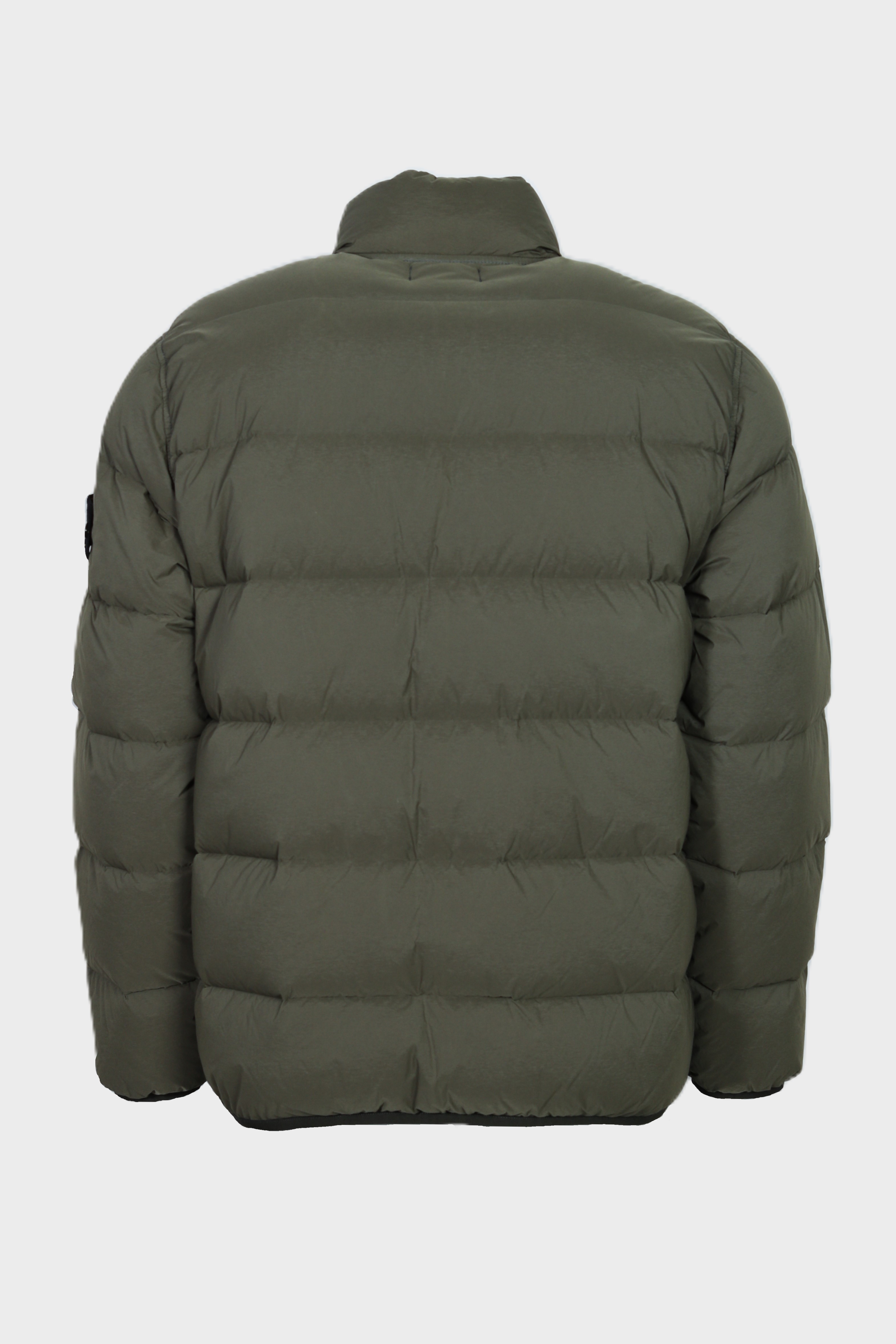 STONE ISLAND Seamless Tunnel Nylon Down Jacket in Olive STONE ISLAND Seamless Tunnel Nylon Down Jacket in Olive