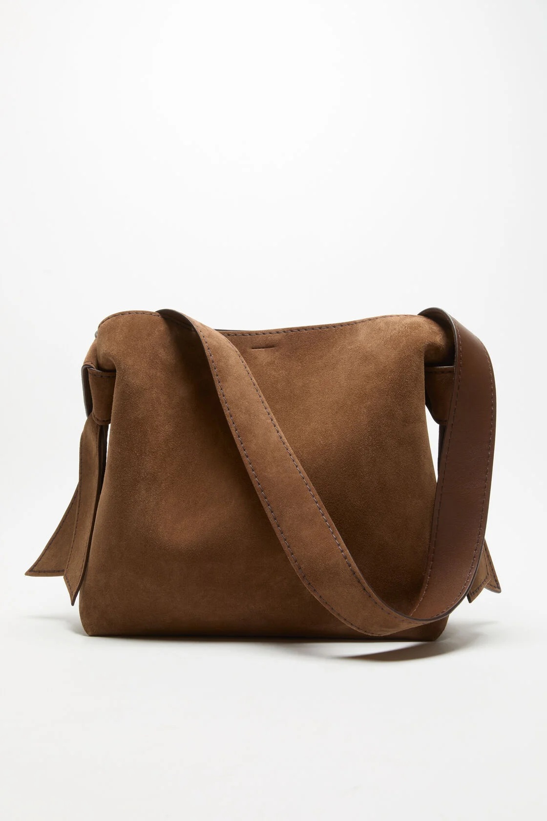 ACNE STUDIOS Musubi Midi Shoulder Bag in Cognac Brown