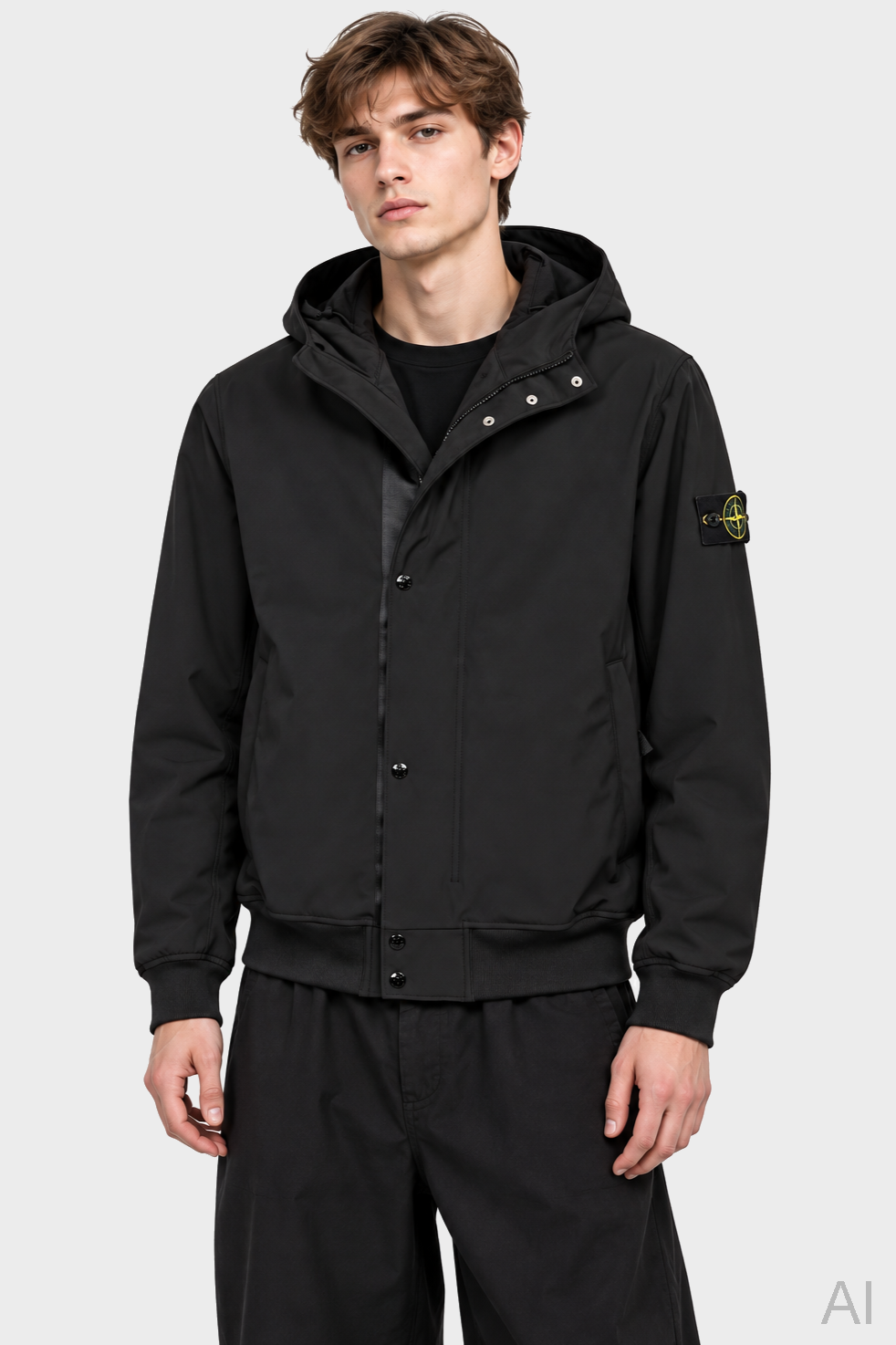 STONE ISLAND Light Soft Shell-R e.dye® Technology Jacket in Black