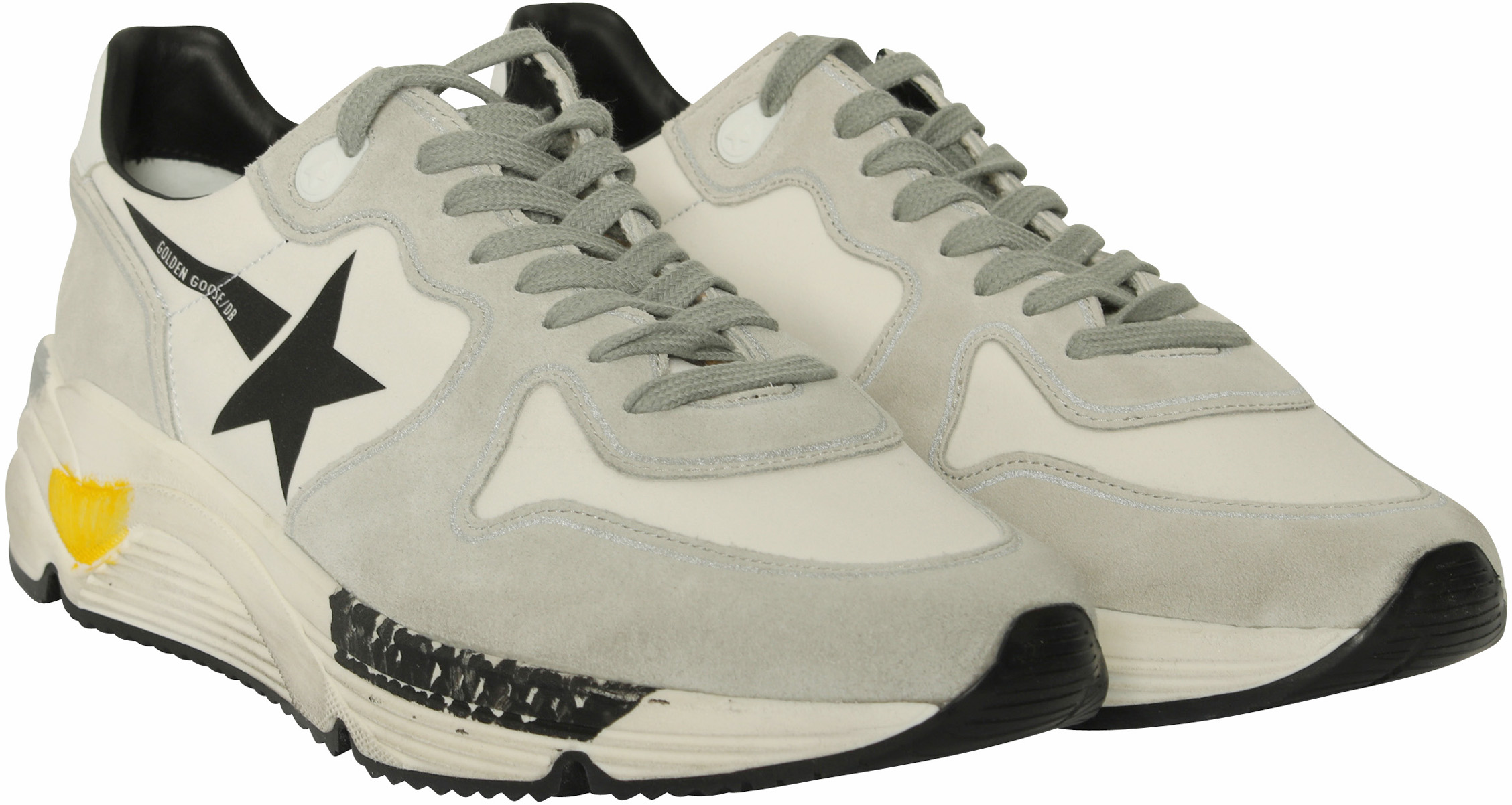 Golden Goose Running White Lycra/Black Star