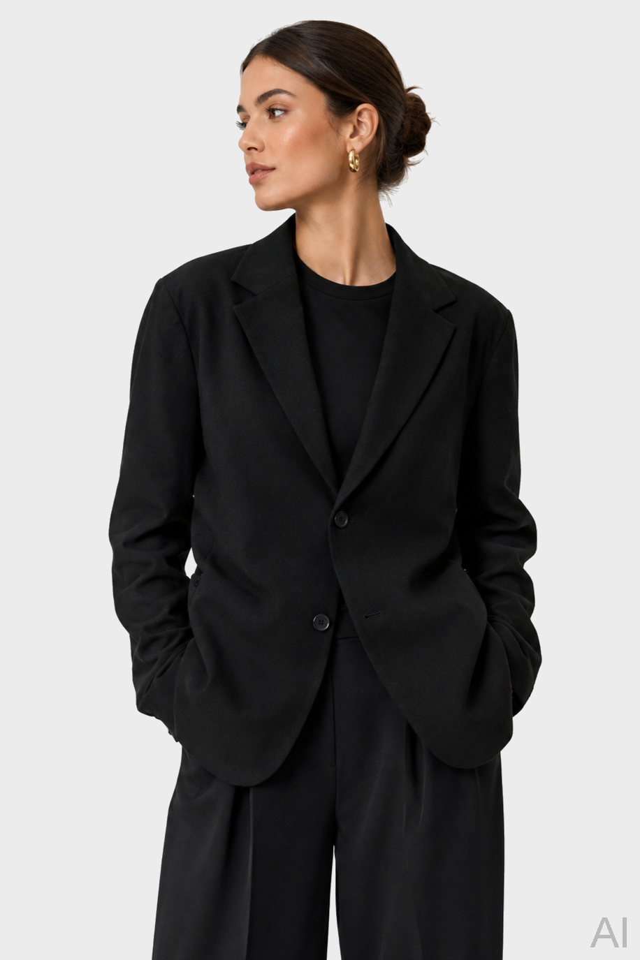 YOU MUST CREATE Like a Jacket Wool Blend in Black