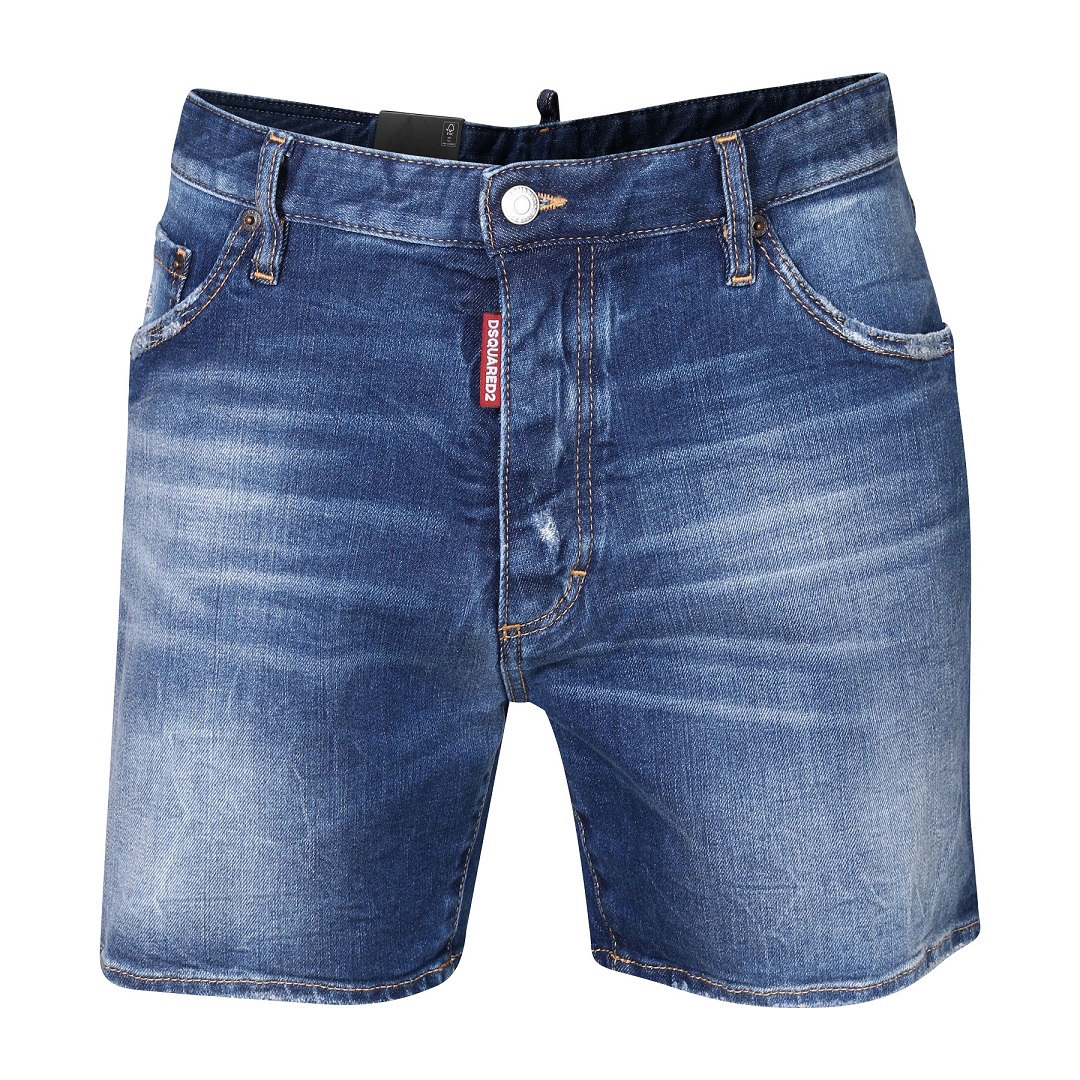 DSQUARED2 Jeans Shorts Dan Commando in Washed Blue