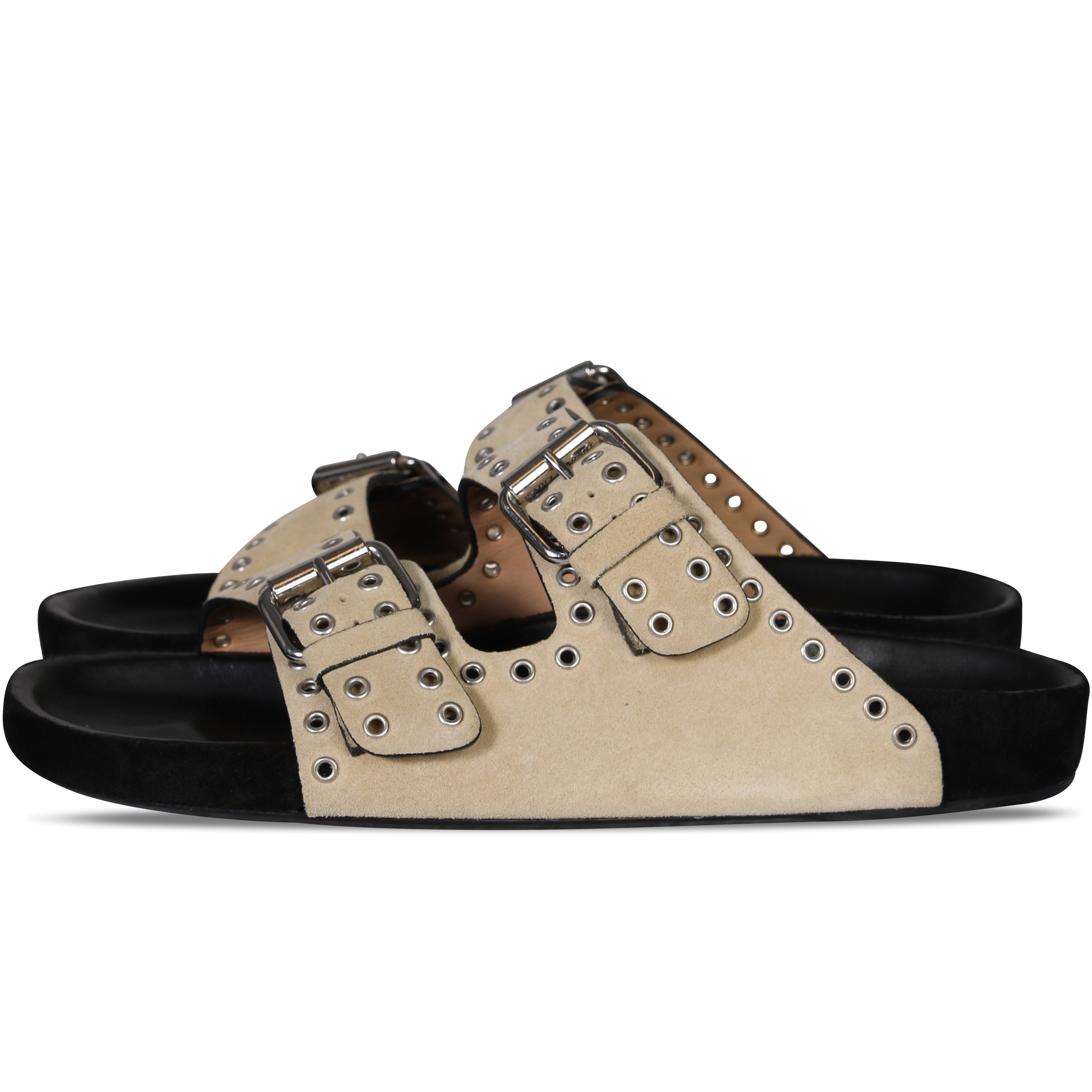 Isabel Marant Sandals Lennyo Studs Ecru Suede 41