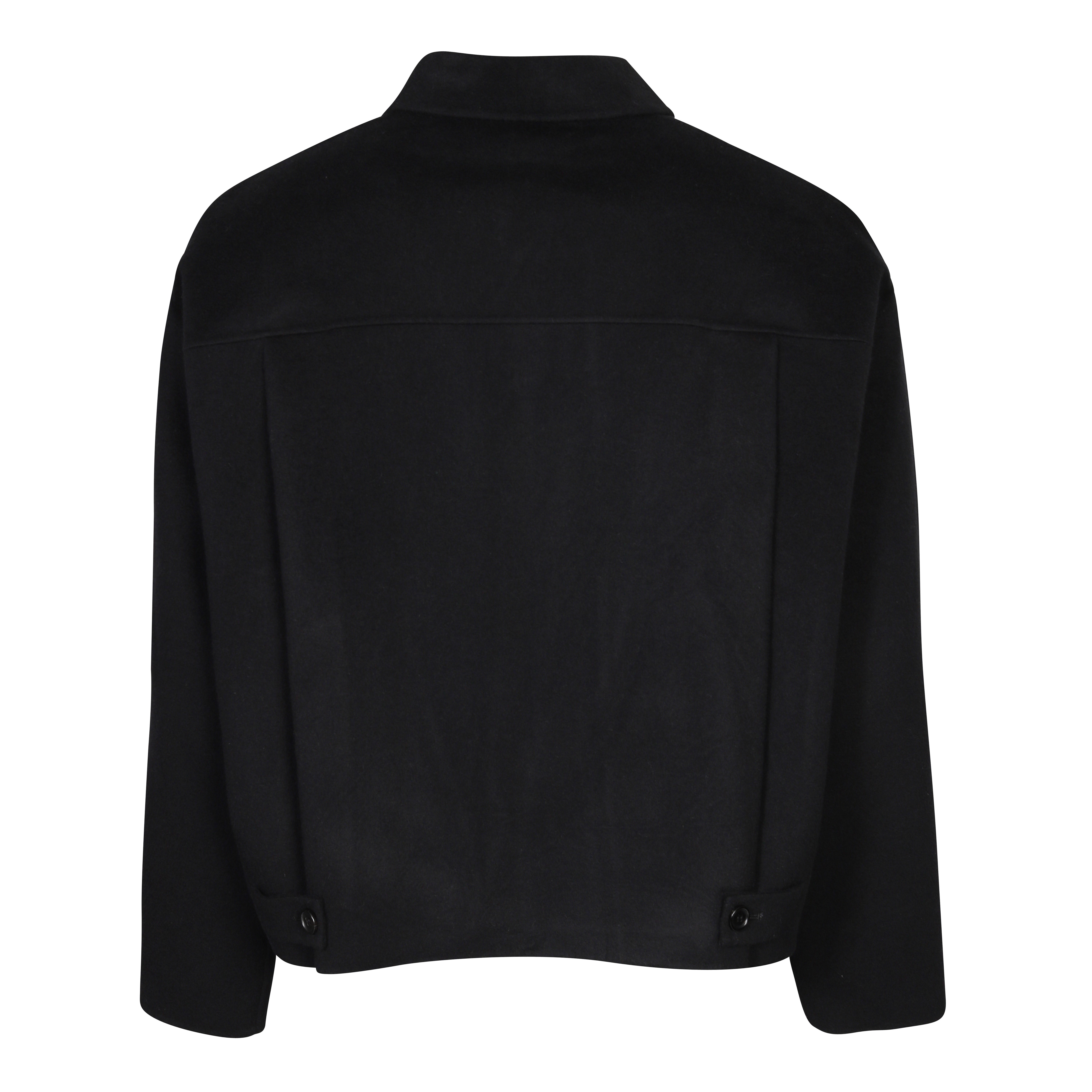 Acne Studios Oversize Zip Wool Jacket in Black 50