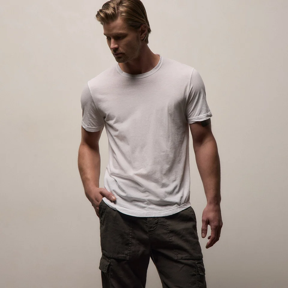 James Perse Clear Jersey Crew Neck in White