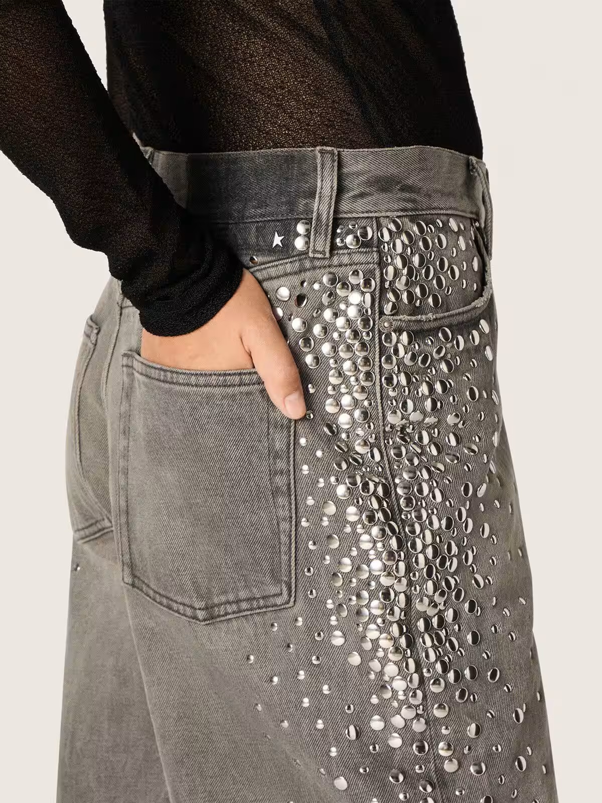 GOLDEN GOOSE Melody Boyfriend Pant Studs Degradé