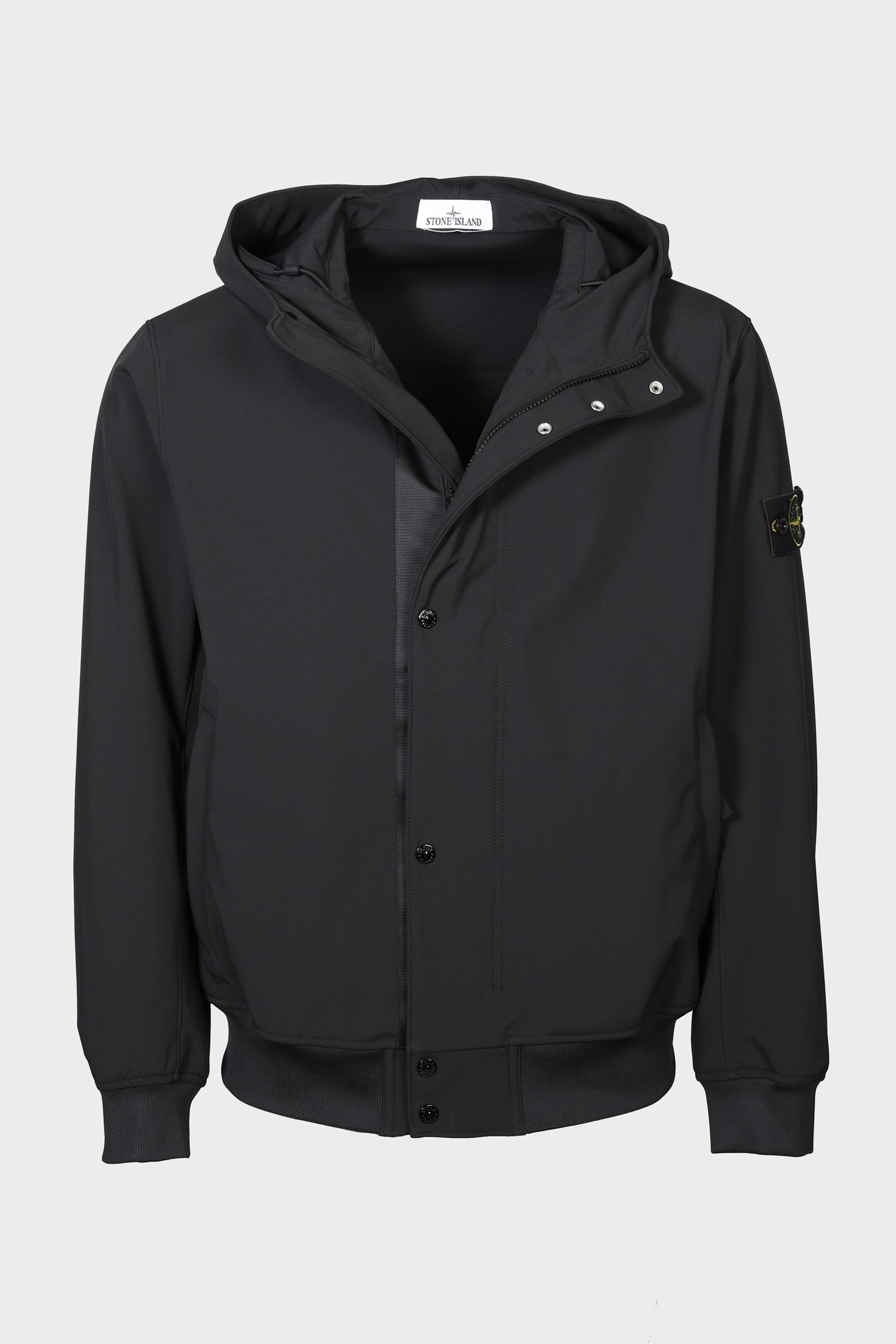 STONE ISLAND Light Soft Shell-R e.dye® Technology Jacket in Black