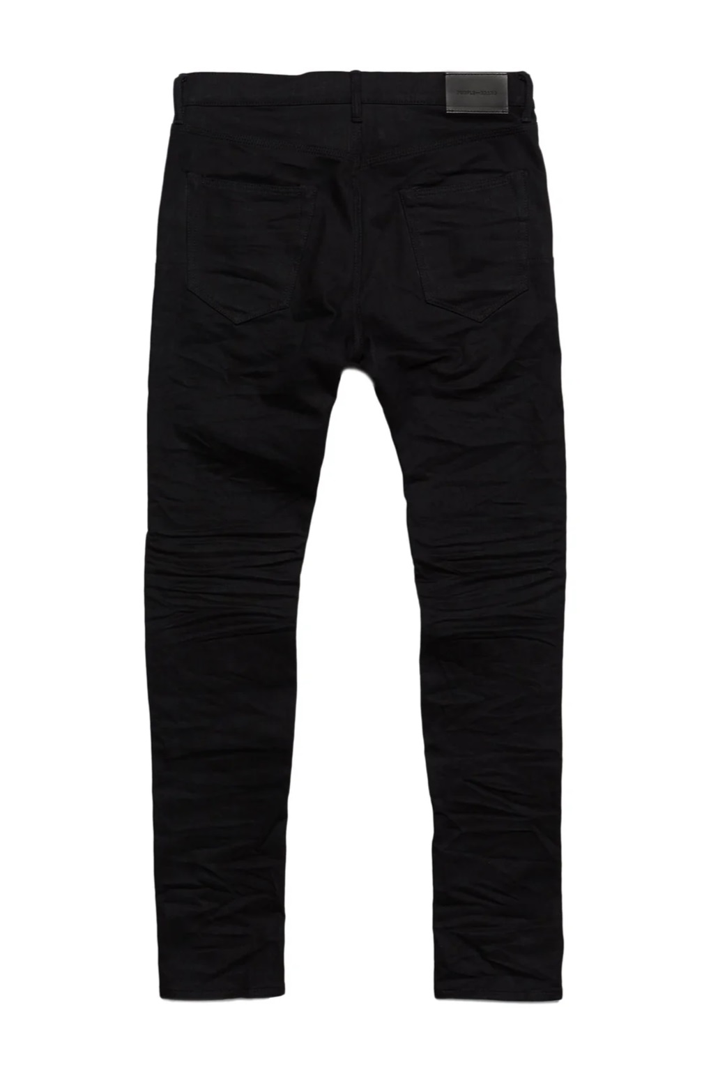 PURPLE-BRAND Soft Raw Skinny Jeans P001 in Black