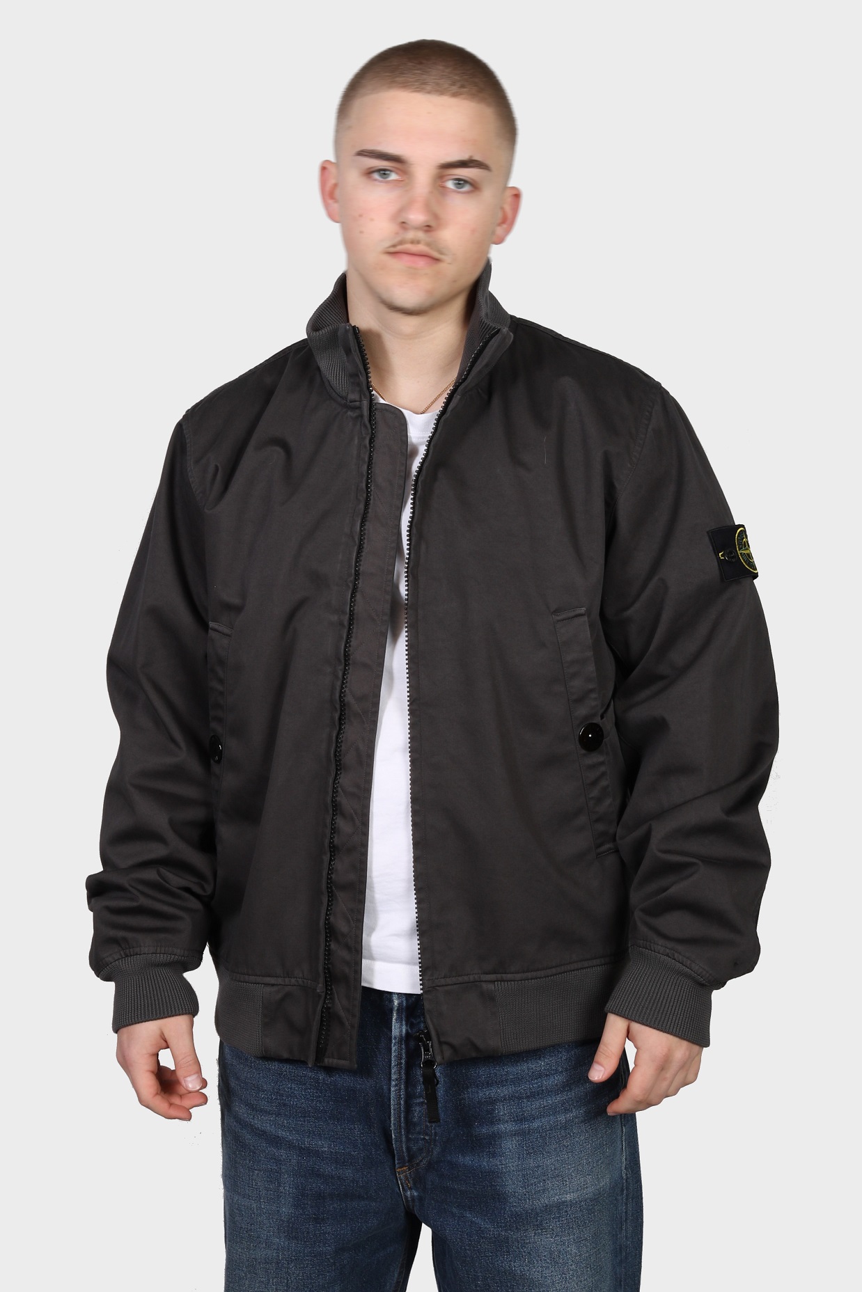 STONE ISLAND Raso Gommato 3L Jacket in Dark Grey STONE ISLAND Raso Gommato 3L Jacket in Dark Grey