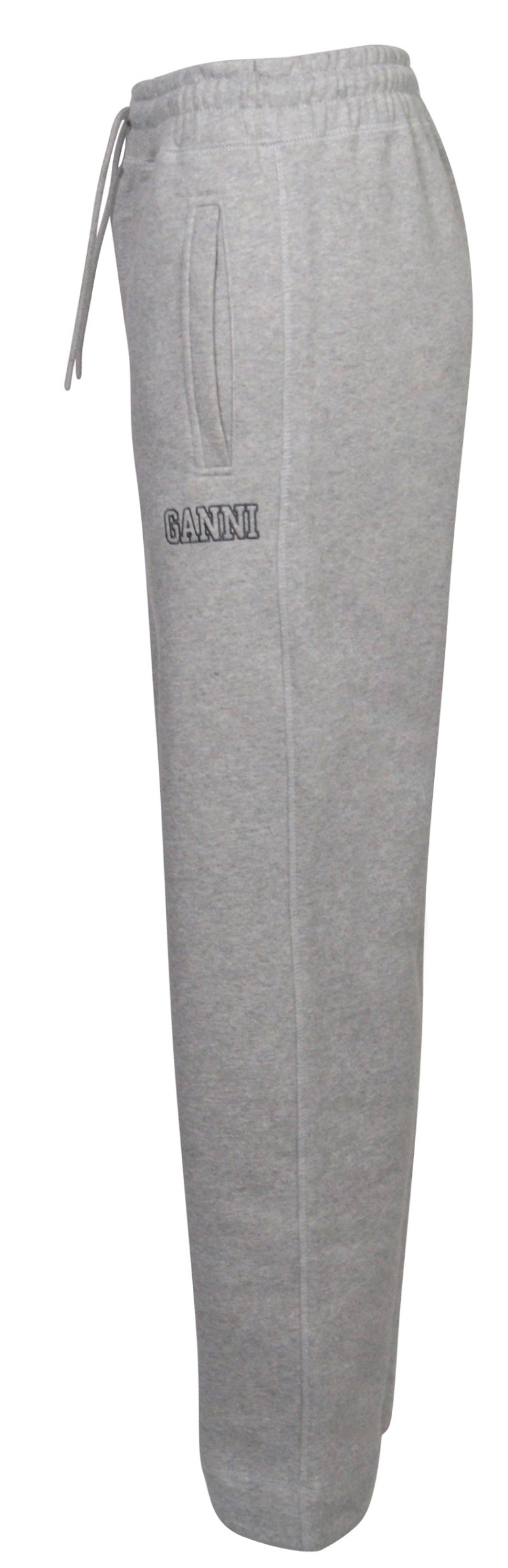 Ganni Straight Leg Sweat Pants Software Isoli Heathergrey