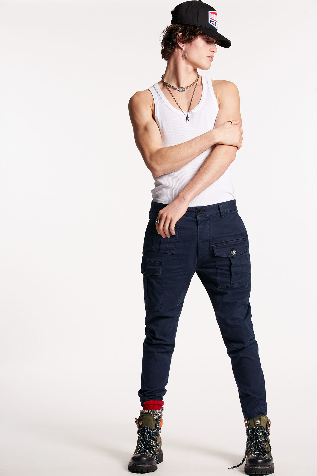 DSQUARED2 Sexy Cargo Pant in Navy 46