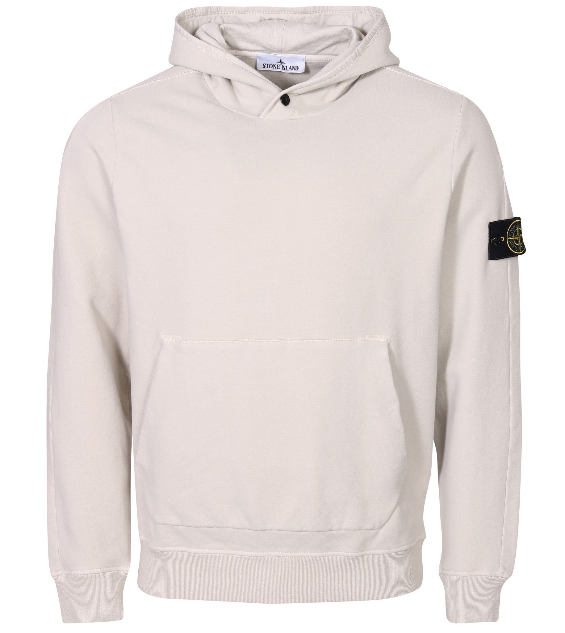 STONE ISLAND Soft Stretch Sweat Hoodie in Cream