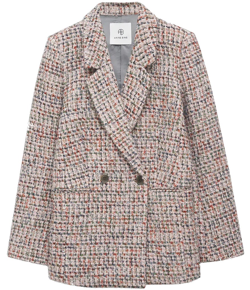 ANINE BING Diana Blazer Lavender Tweed M