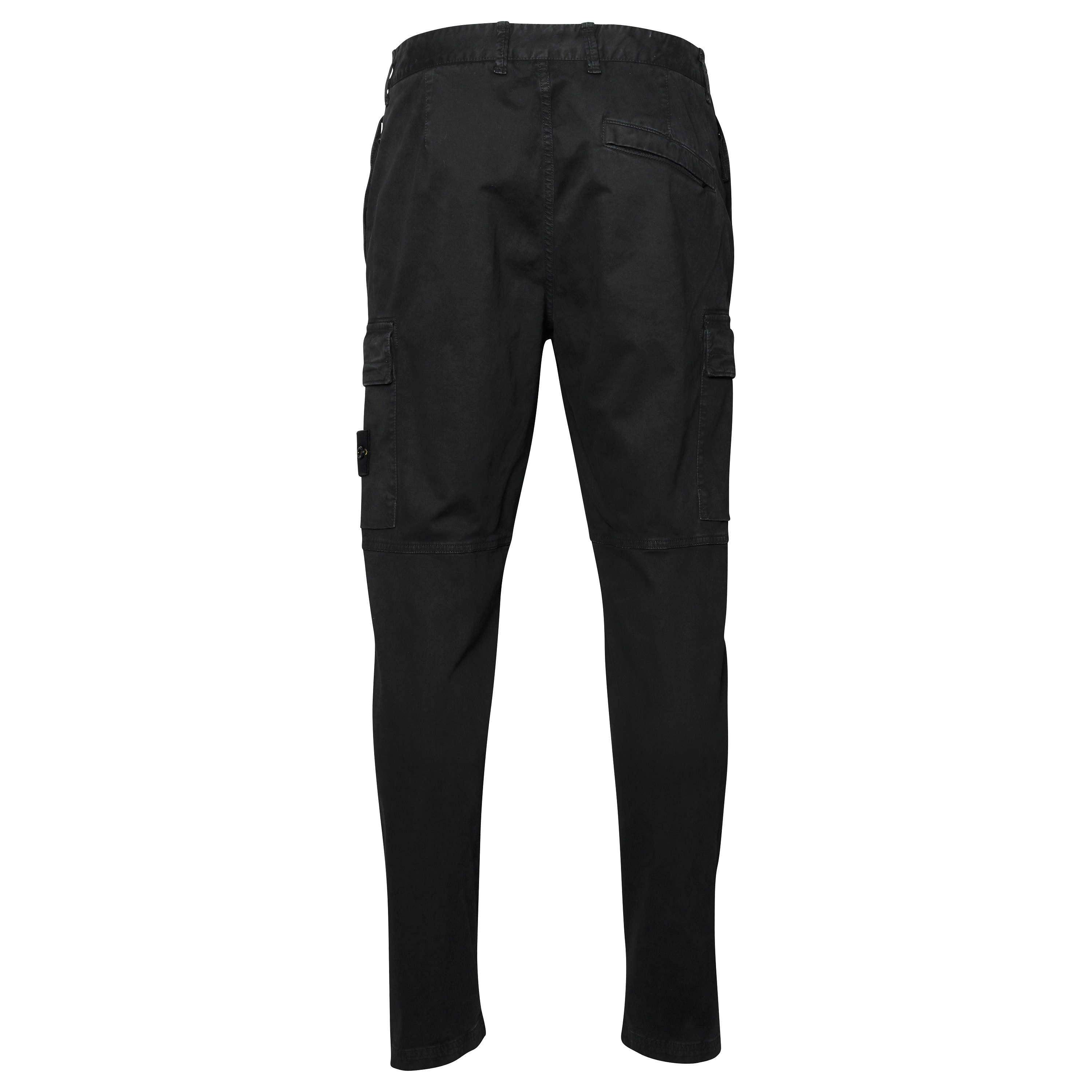 STONE ISLAND Regular Tapered Cargo Pant in Washed Black