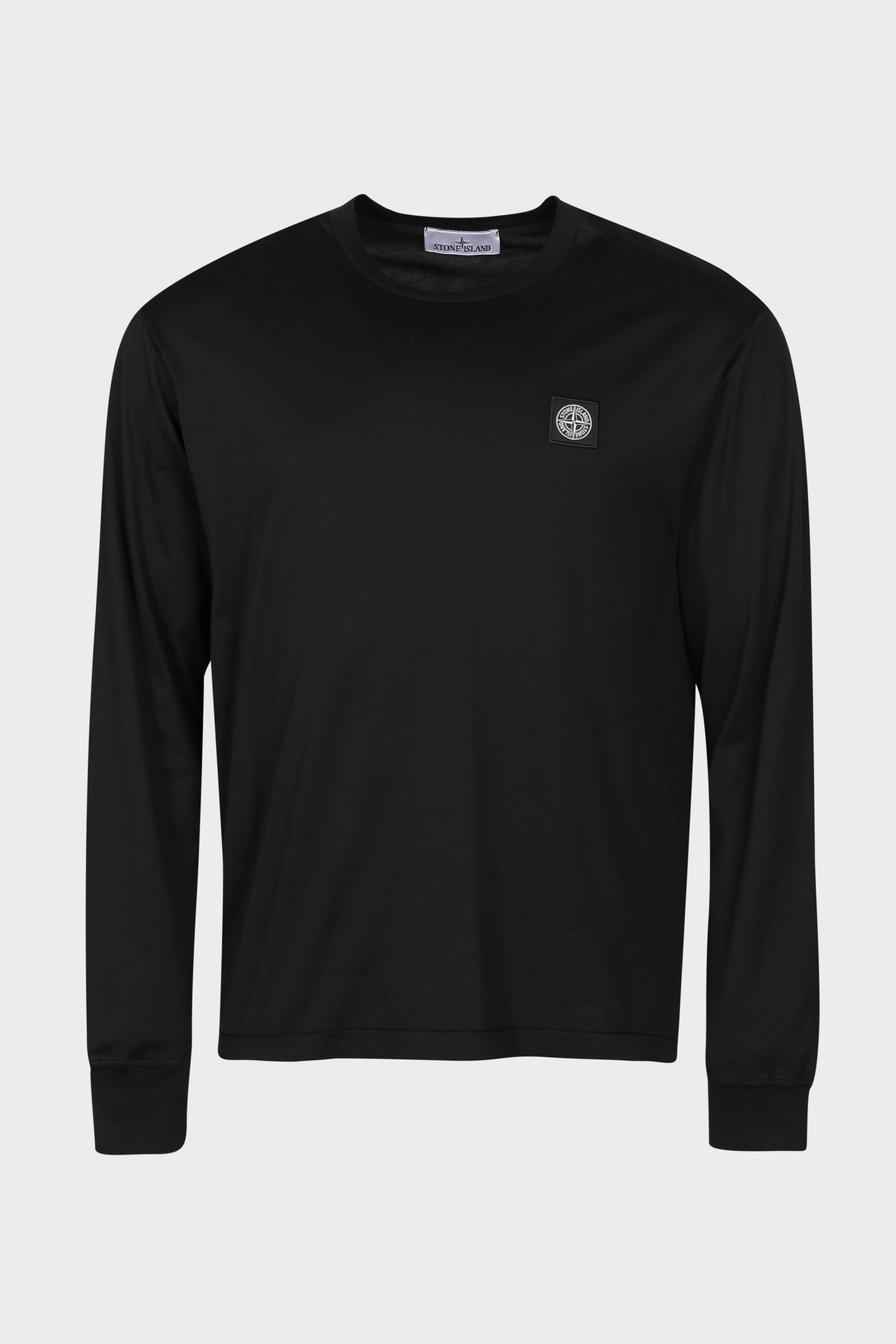 STONE ISLAND Logo Longsleeve in Black