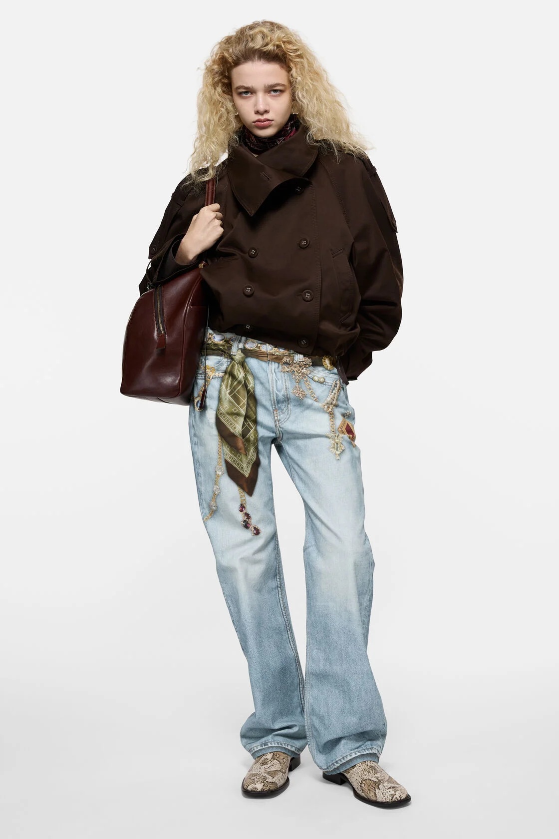 ACNE STUDIOS Jewelry Printed Jeans Regular Lenght