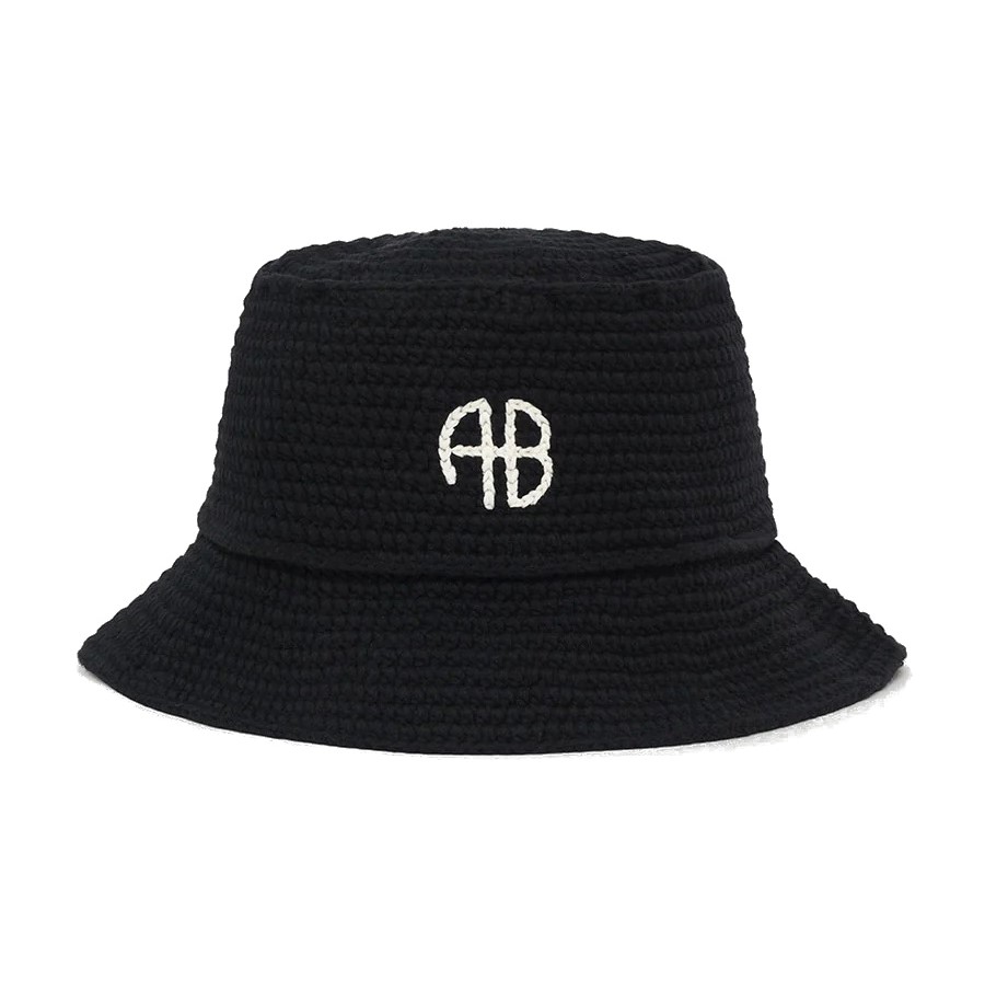 ANINE BING Darra Bucket Hat in Black XS/S