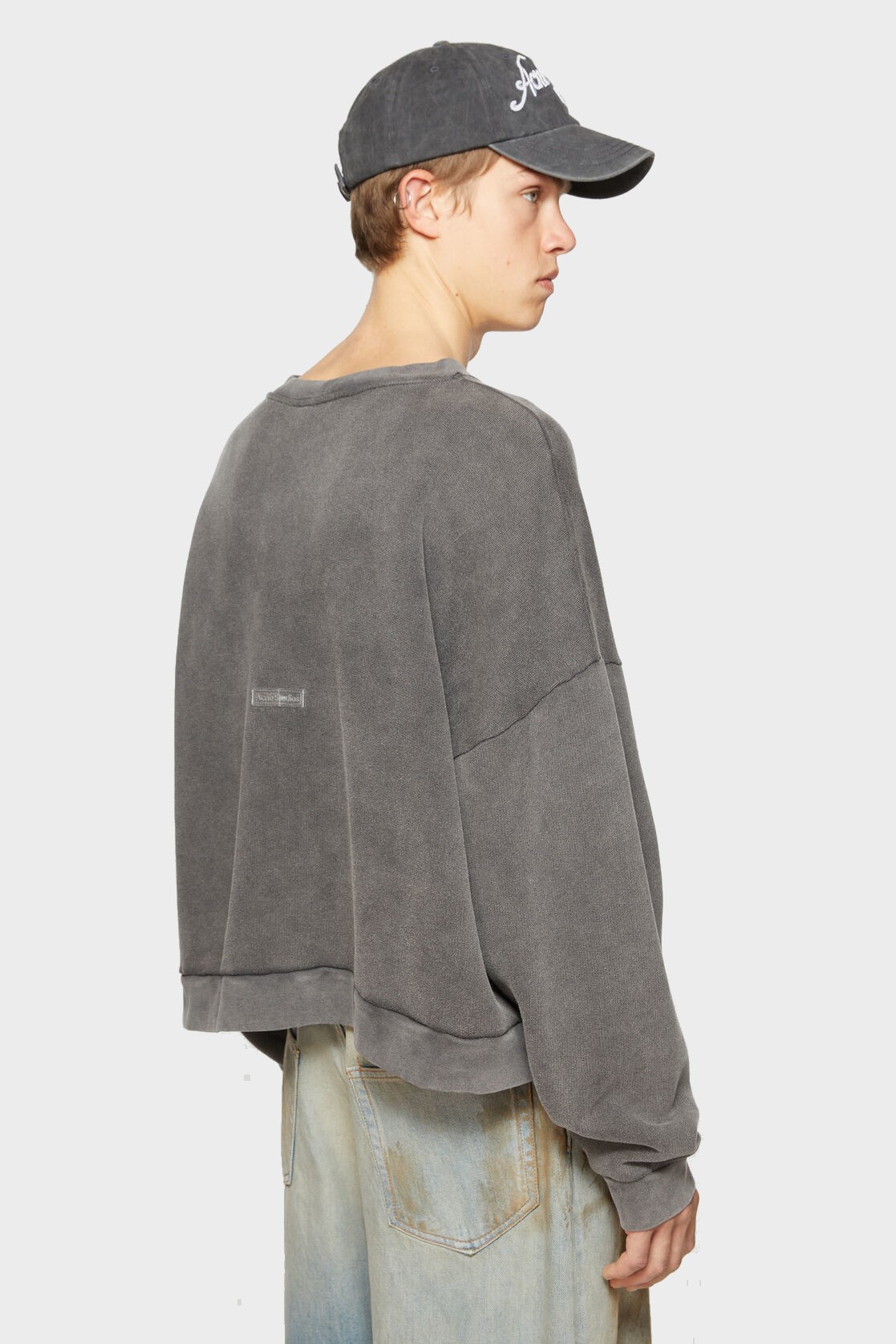 ACNE STUDIOS Vintage Sweatshirt in Faded Black ACNE STUDIOS Vintage Sweatshirt in Faded Black