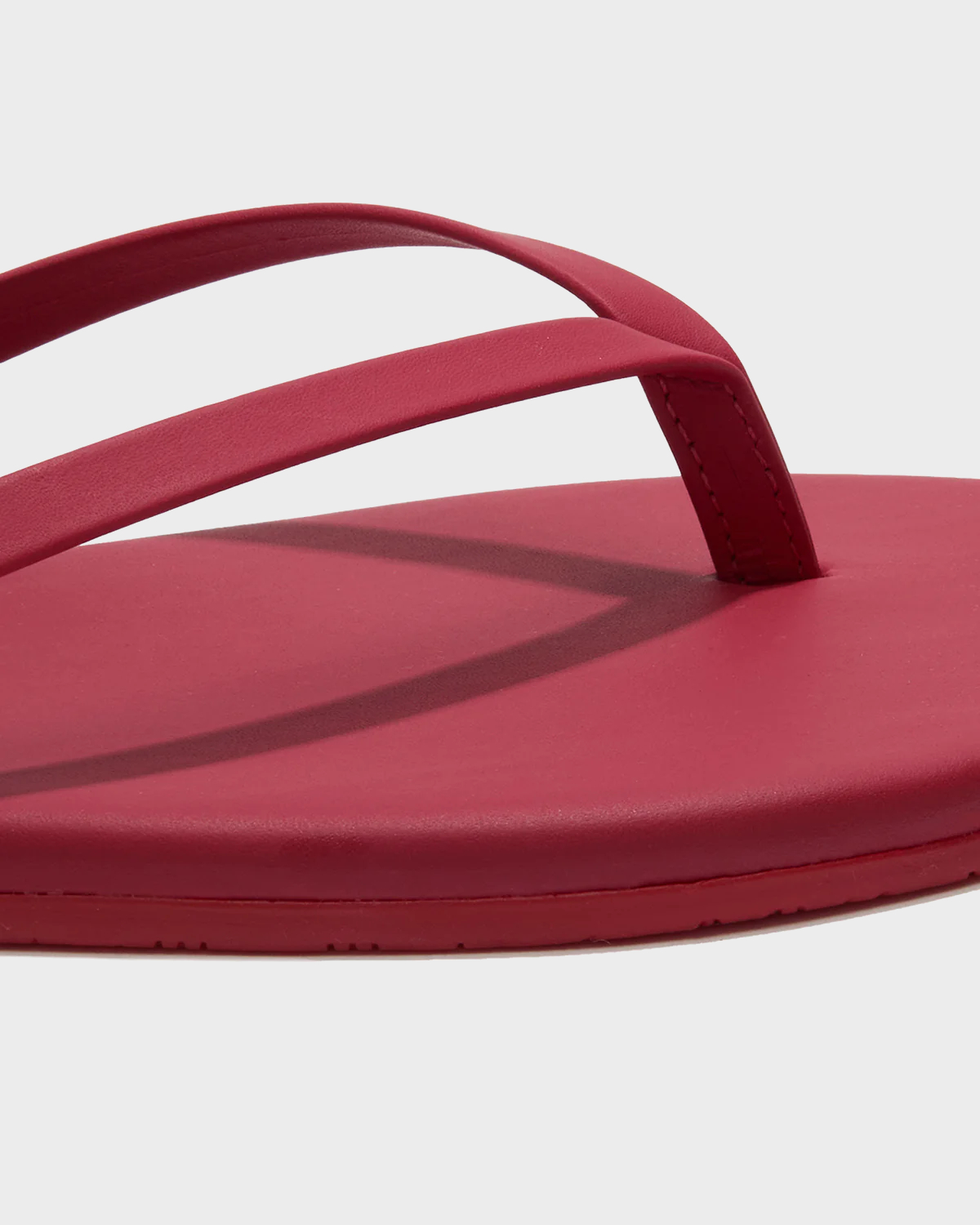 TKEES Lily Leather Flip Flop in Red