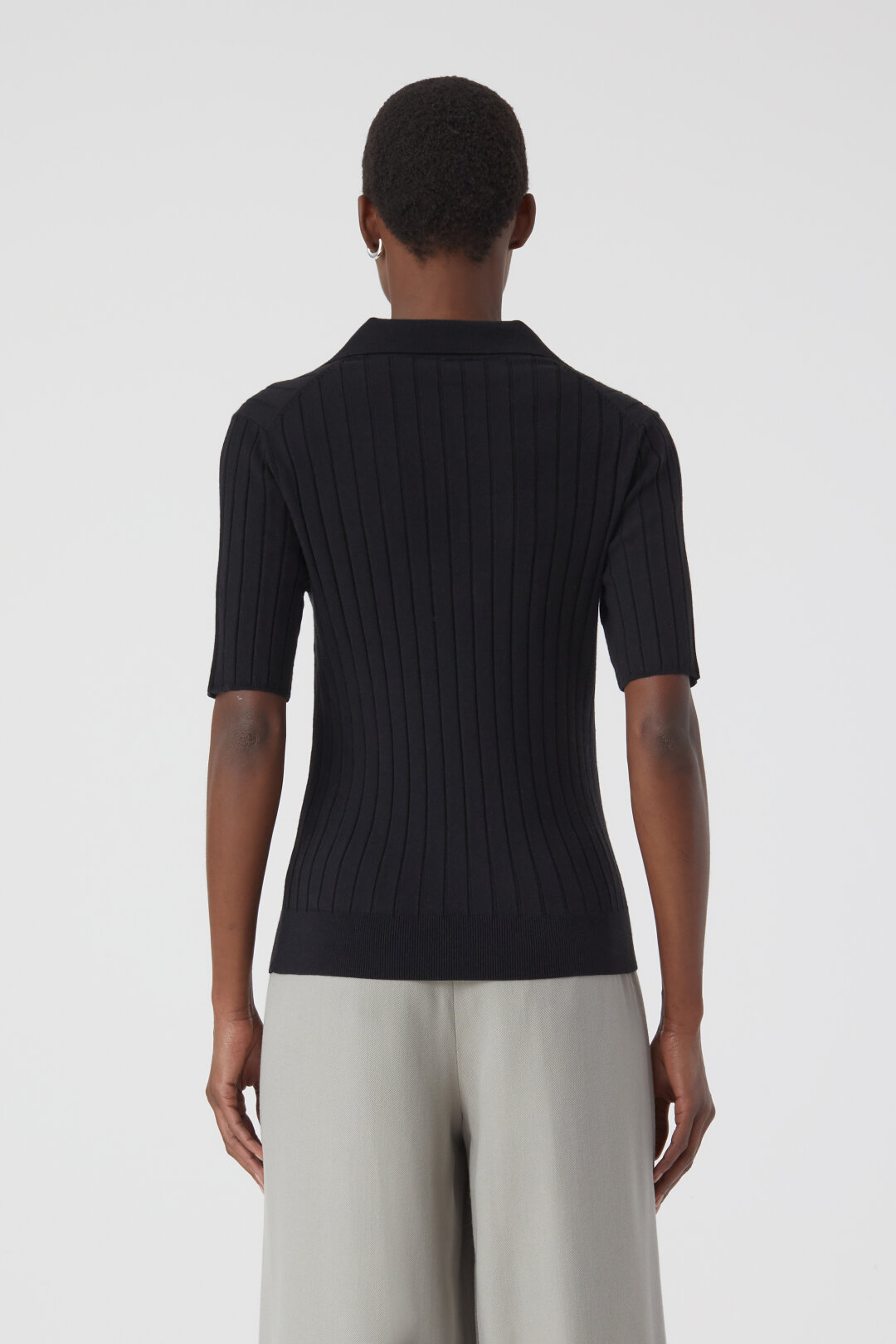 CLOSED Knit Polo in Black