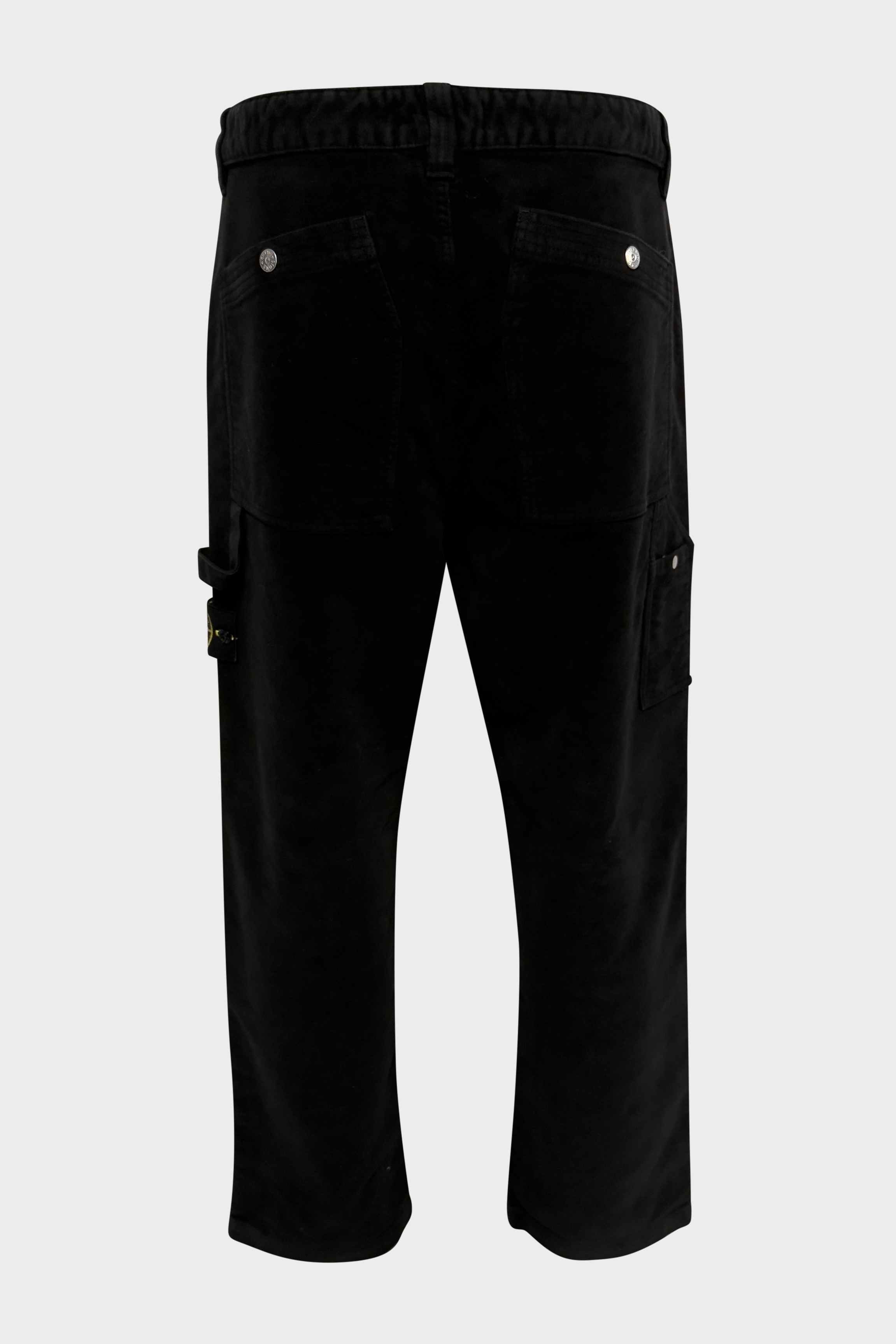 STONE ISLAND Soft Cotton Loose Fit Pant in Black