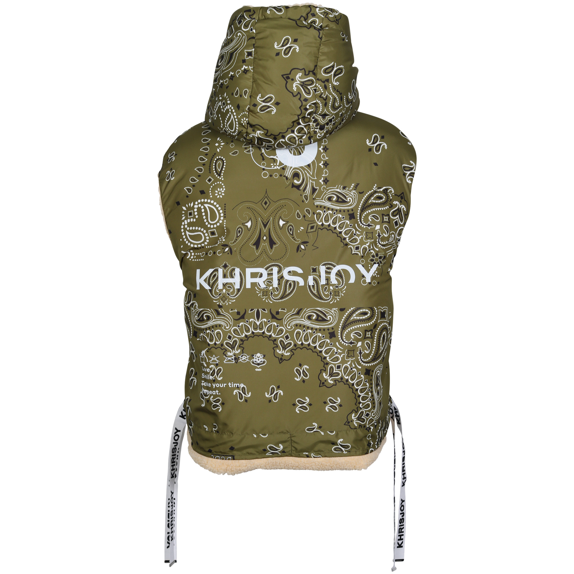 Khrisjoy Iconic Puffer Pile Vest Beige Reversible 01/S